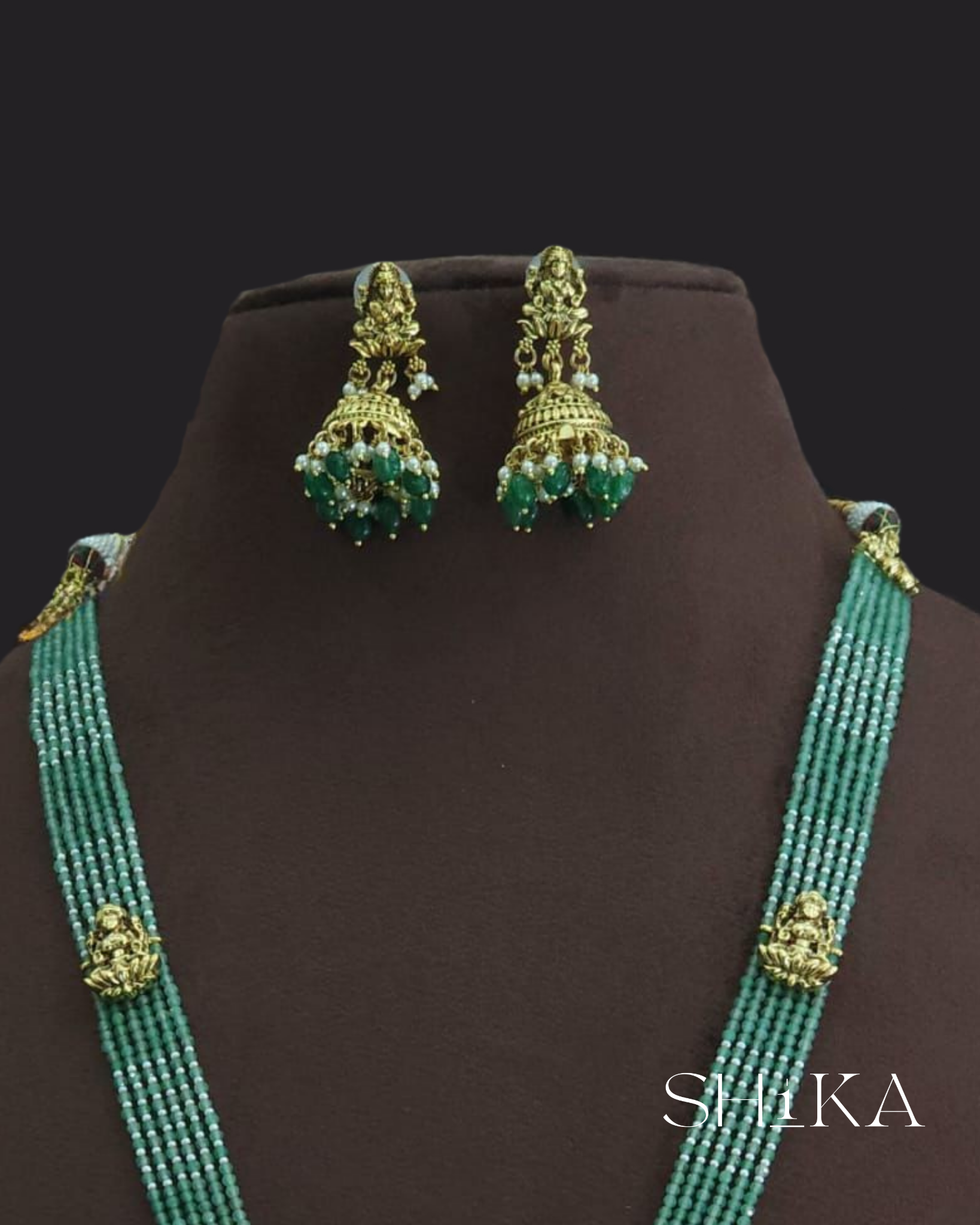 Laxmidevi Antique Long Necklace Set