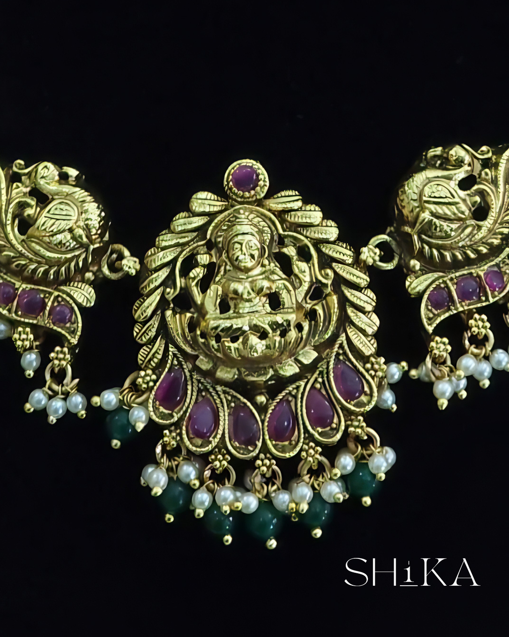Laxmidevi Antique Necklace Set