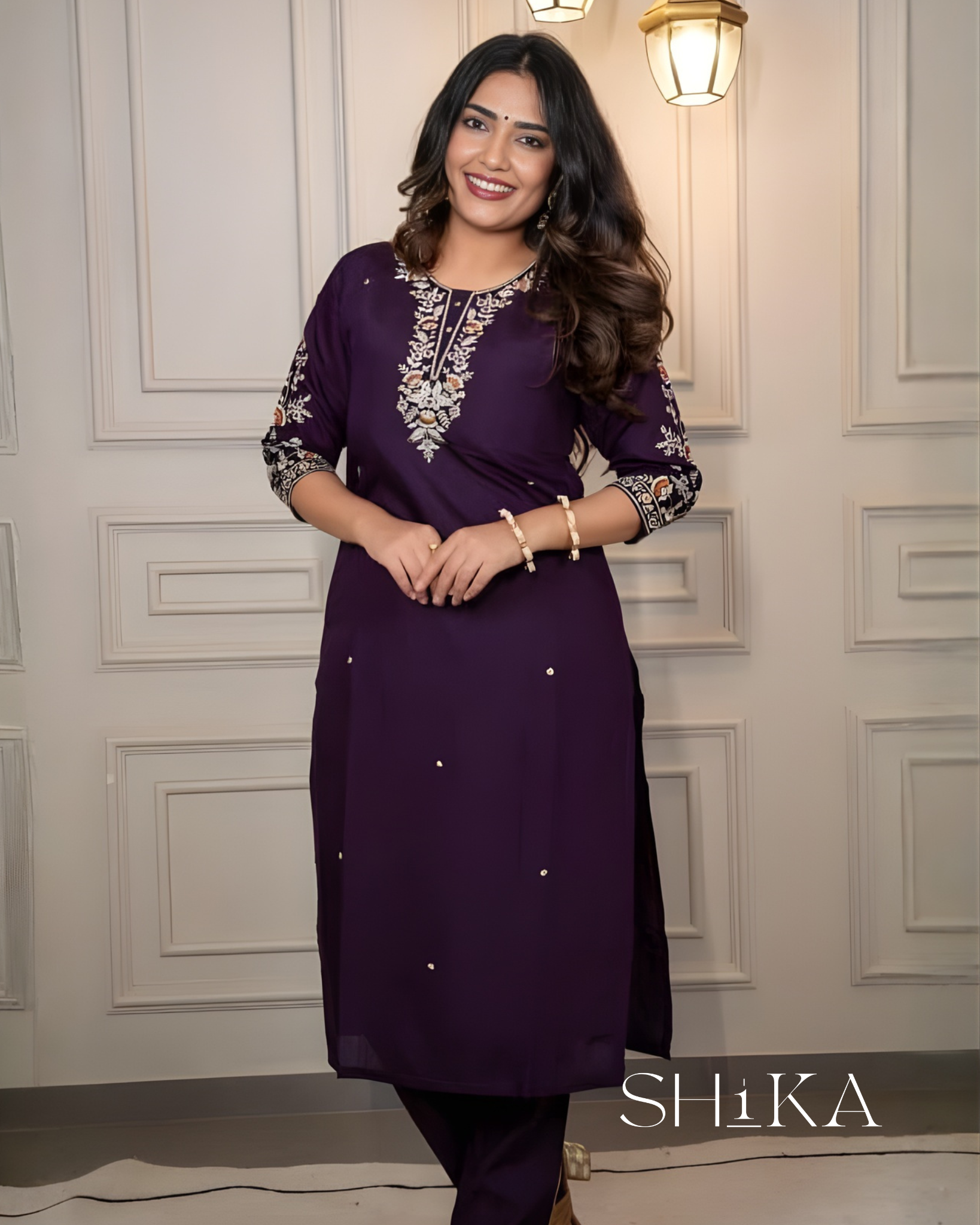 Amethyst Glow Kurti Set