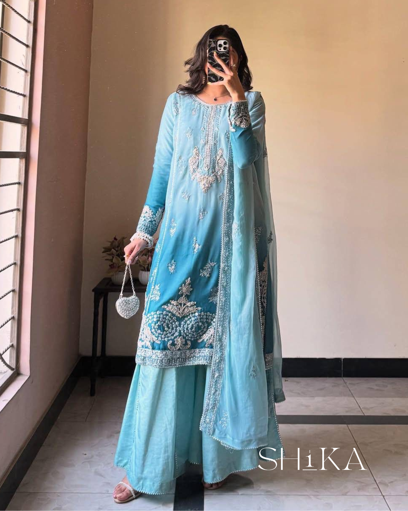 Blue Topaz Palazzo Set