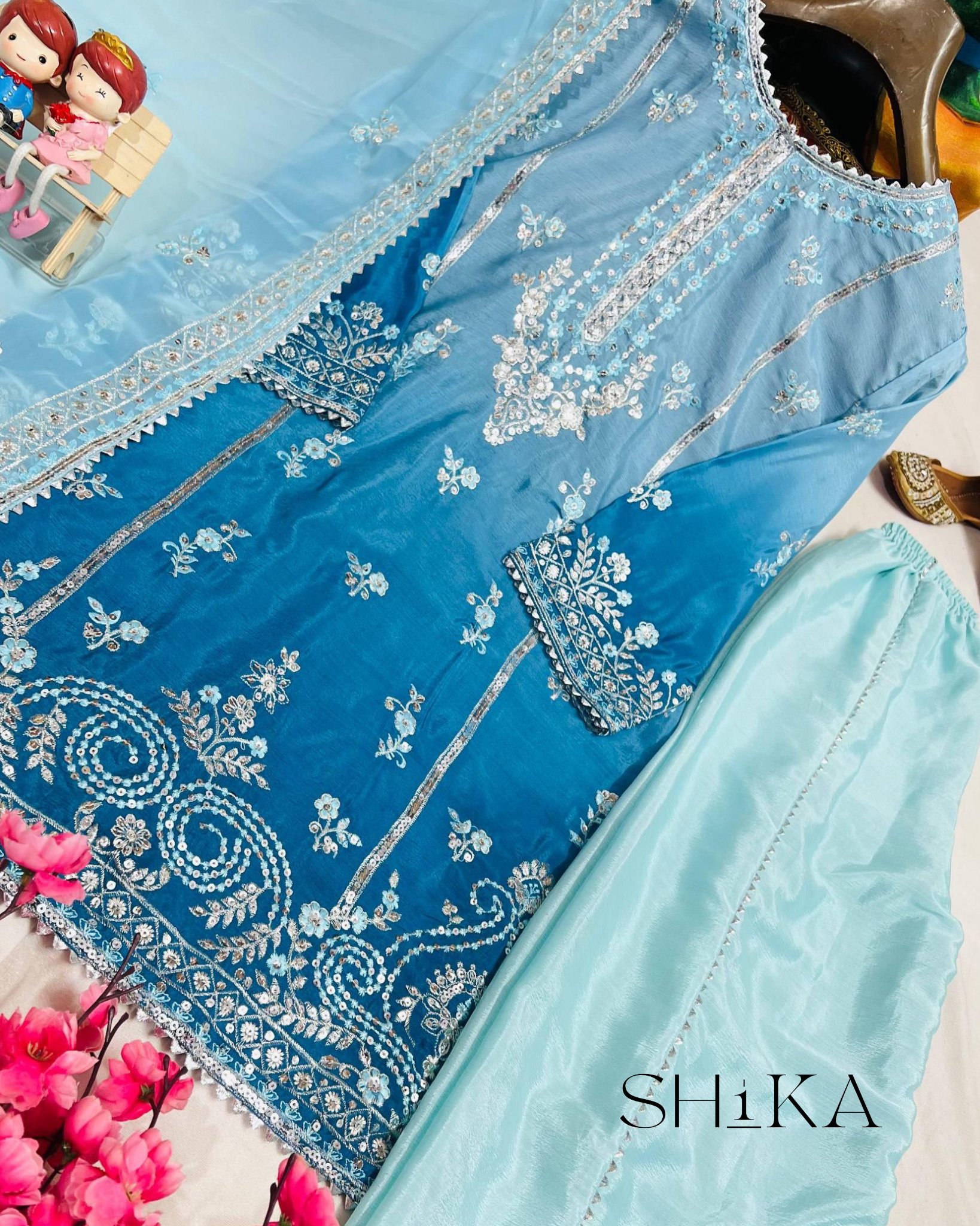 Blue Topaz Palazzo Set