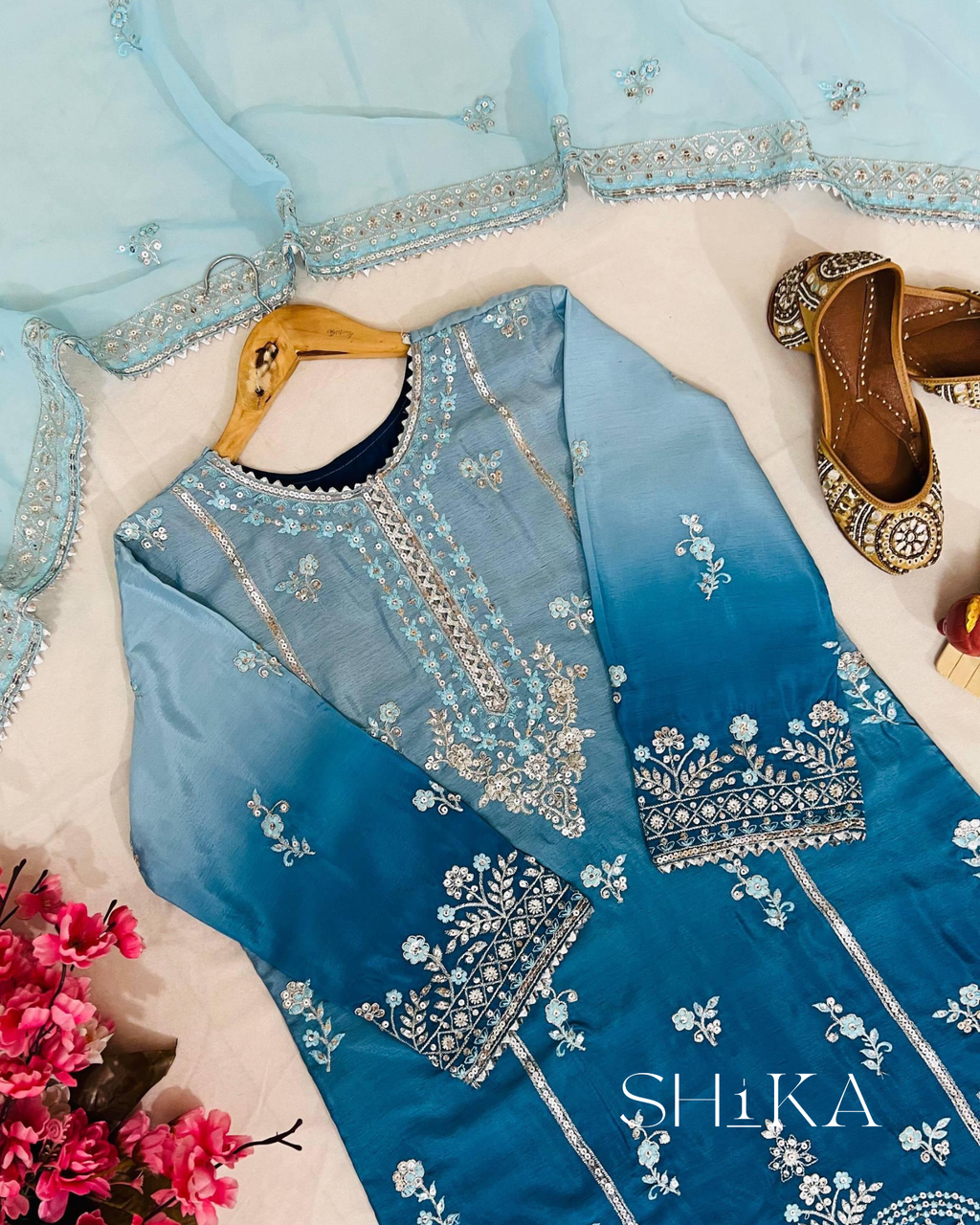 Blue Topaz Palazzo Set