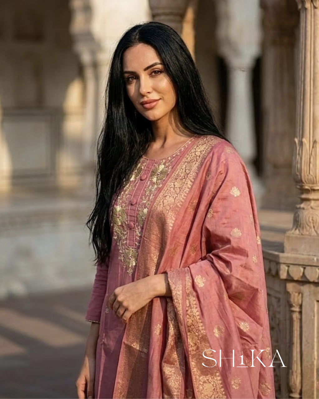 Chanderi Bloom Kurti Set