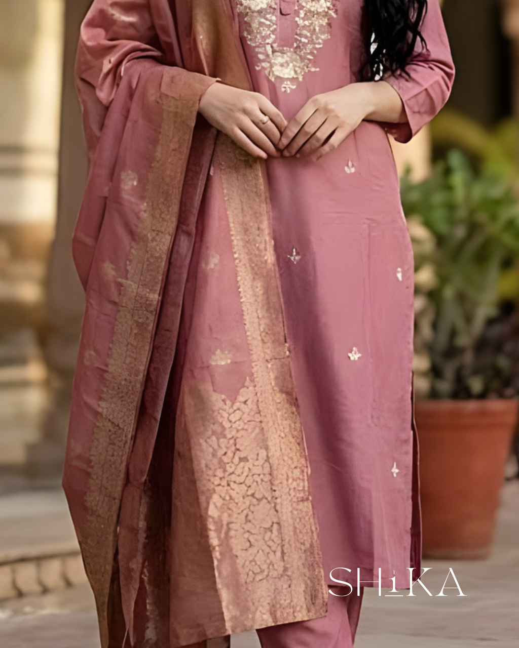 Chanderi Bloom Kurti Set