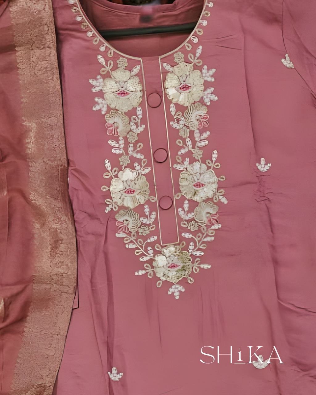 Chanderi Bloom Kurti Set