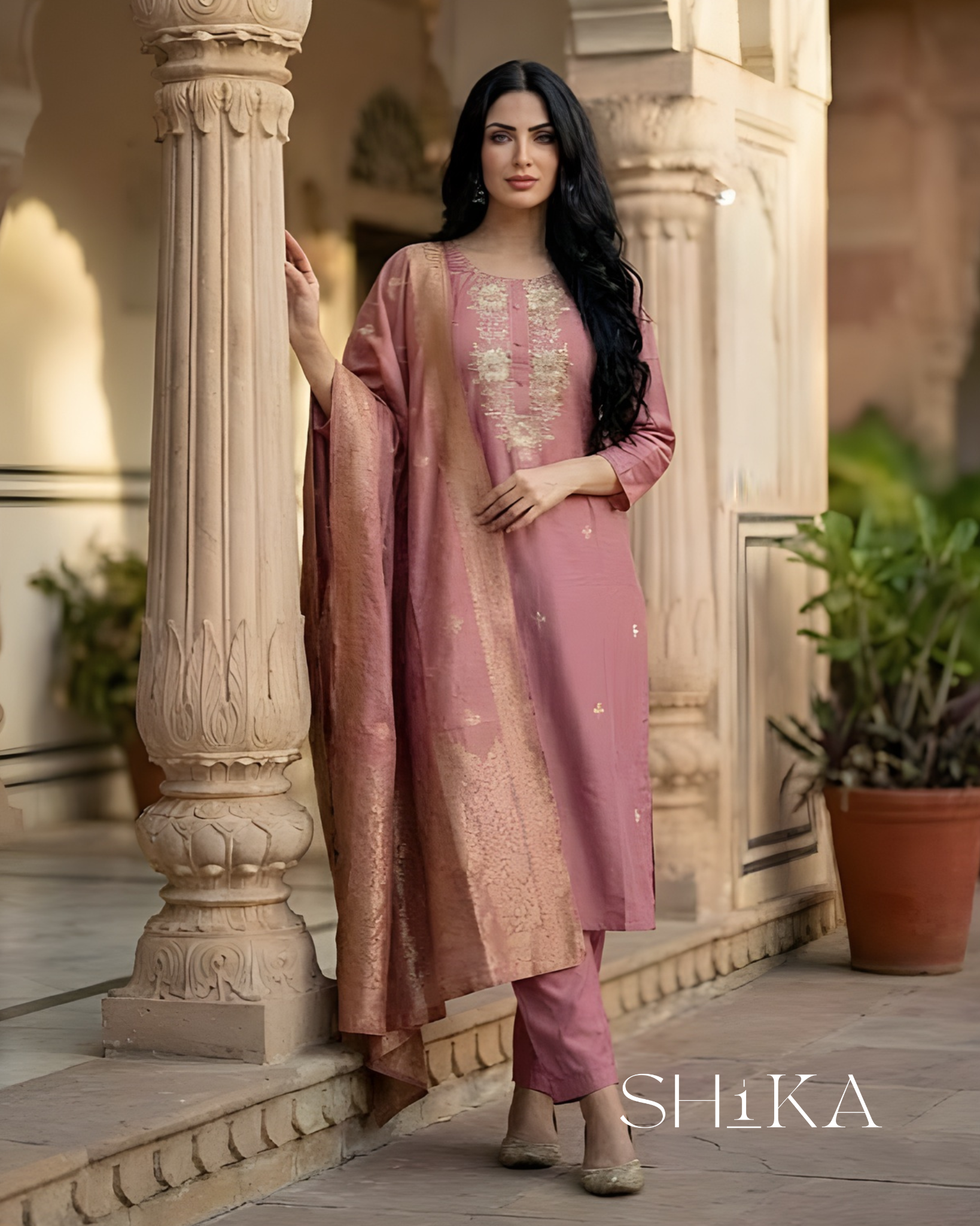 Chanderi Bloom Kurti Set