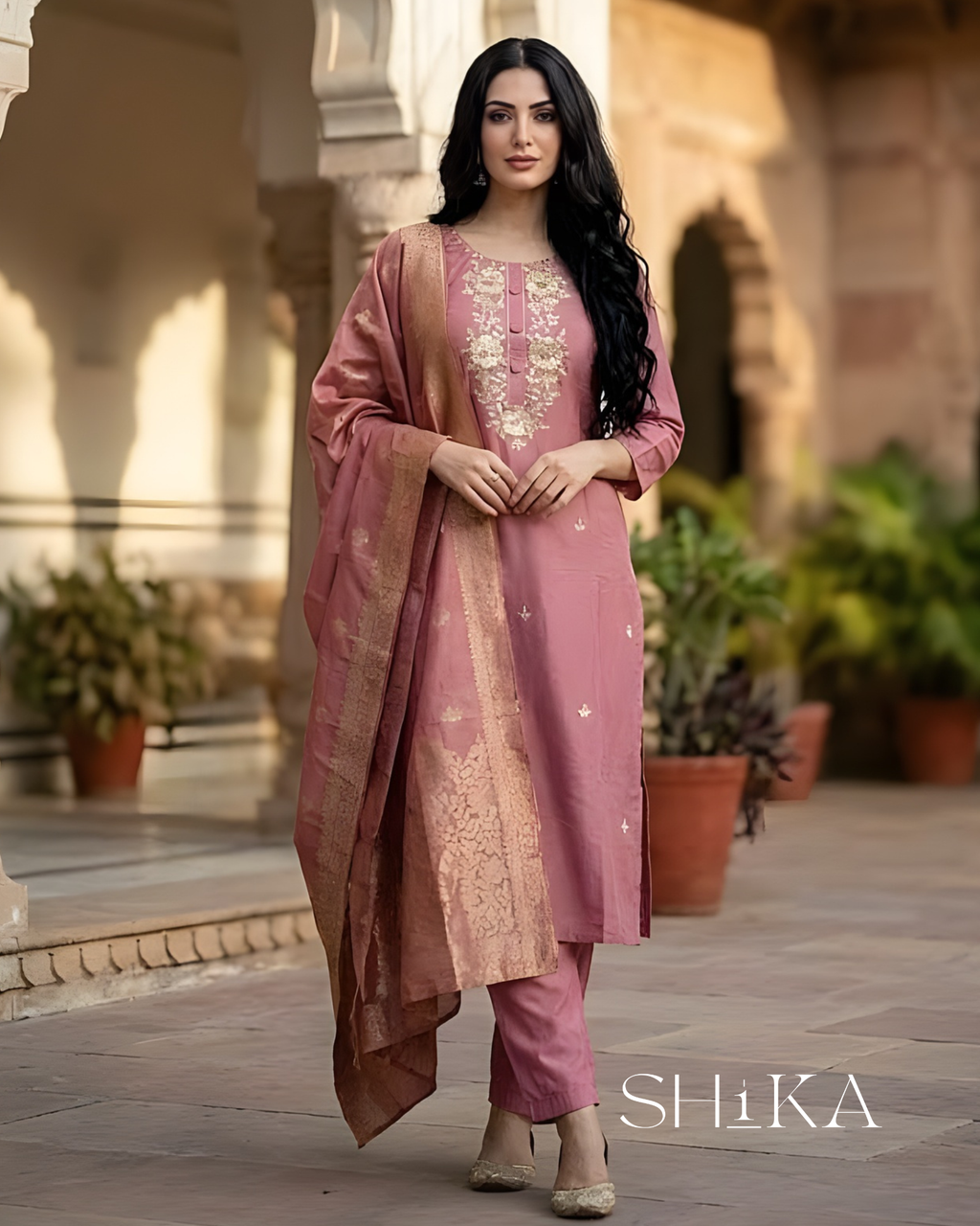 Chanderi Bloom Kurti Set