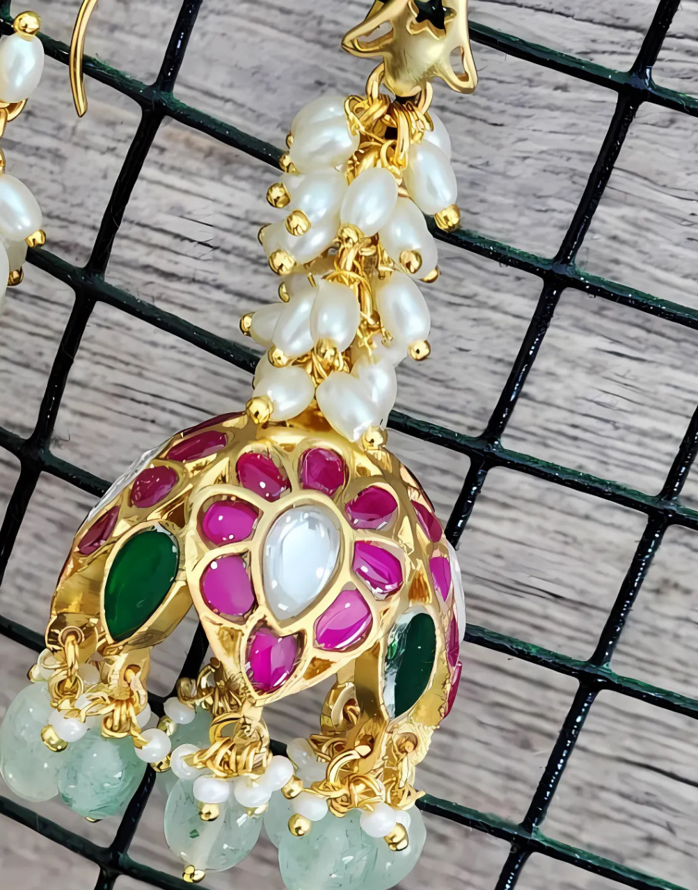 Jadau Jumkas Earrings