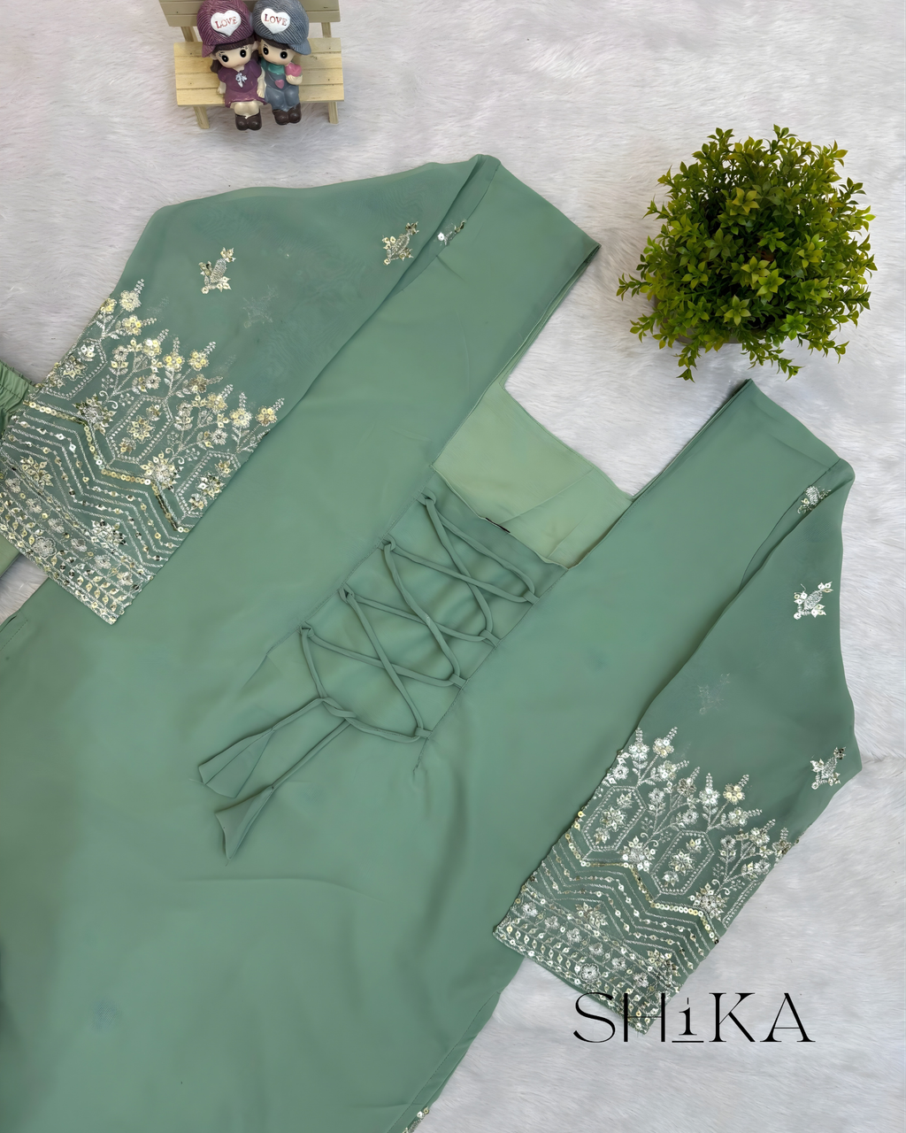 Crystal Lotus Kurti Set