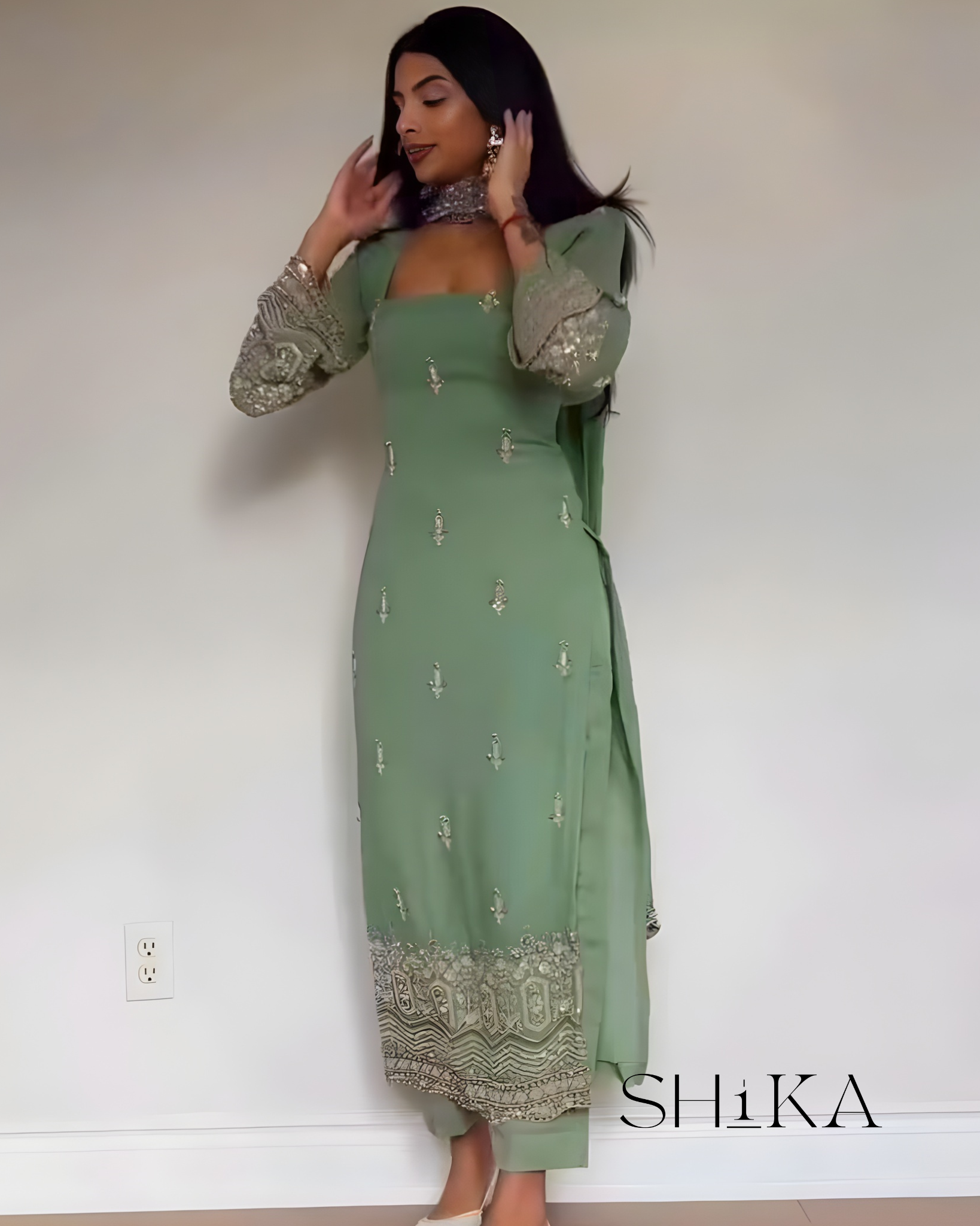 Crystal Lotus Kurti