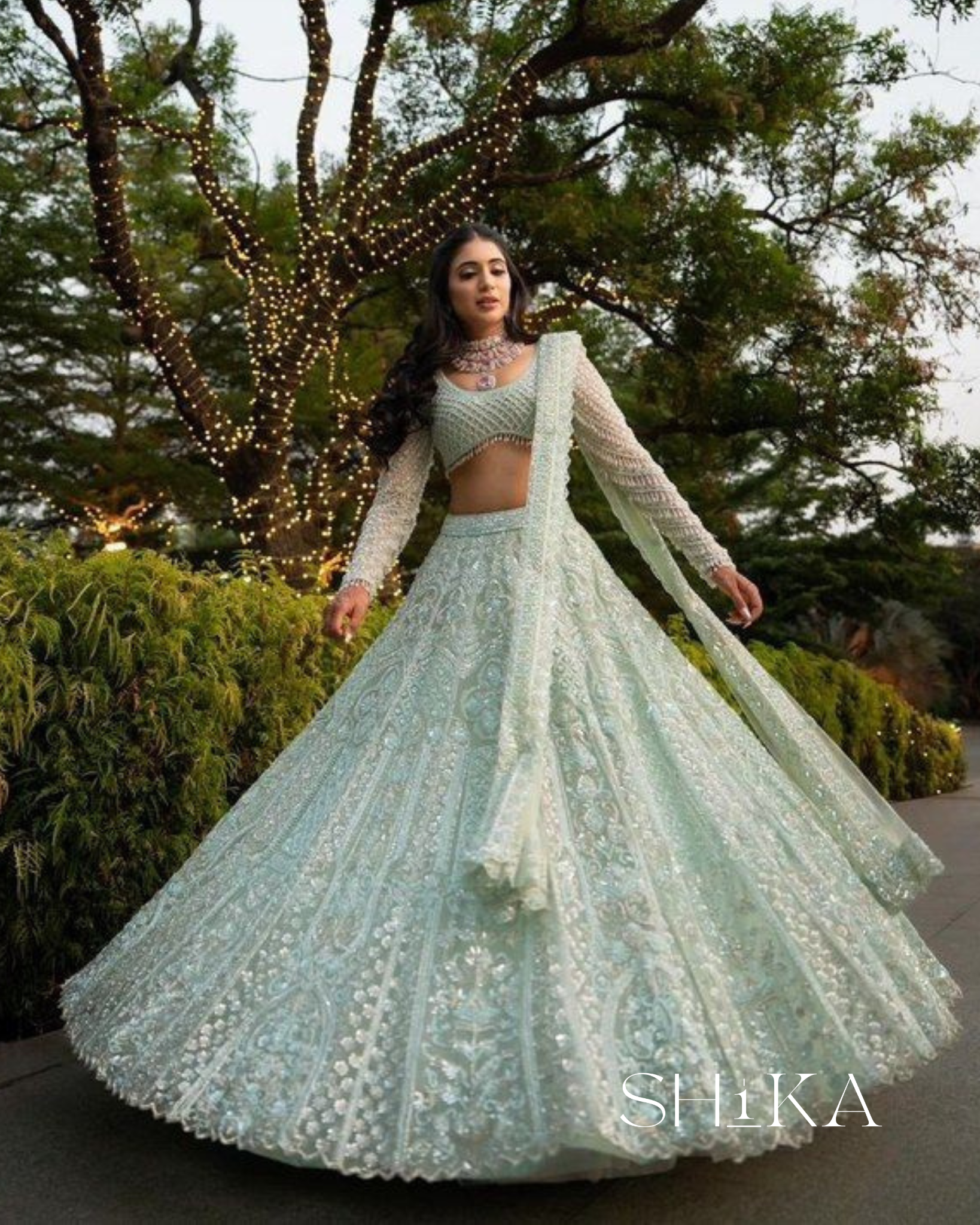 Crystal Wave Lehenga