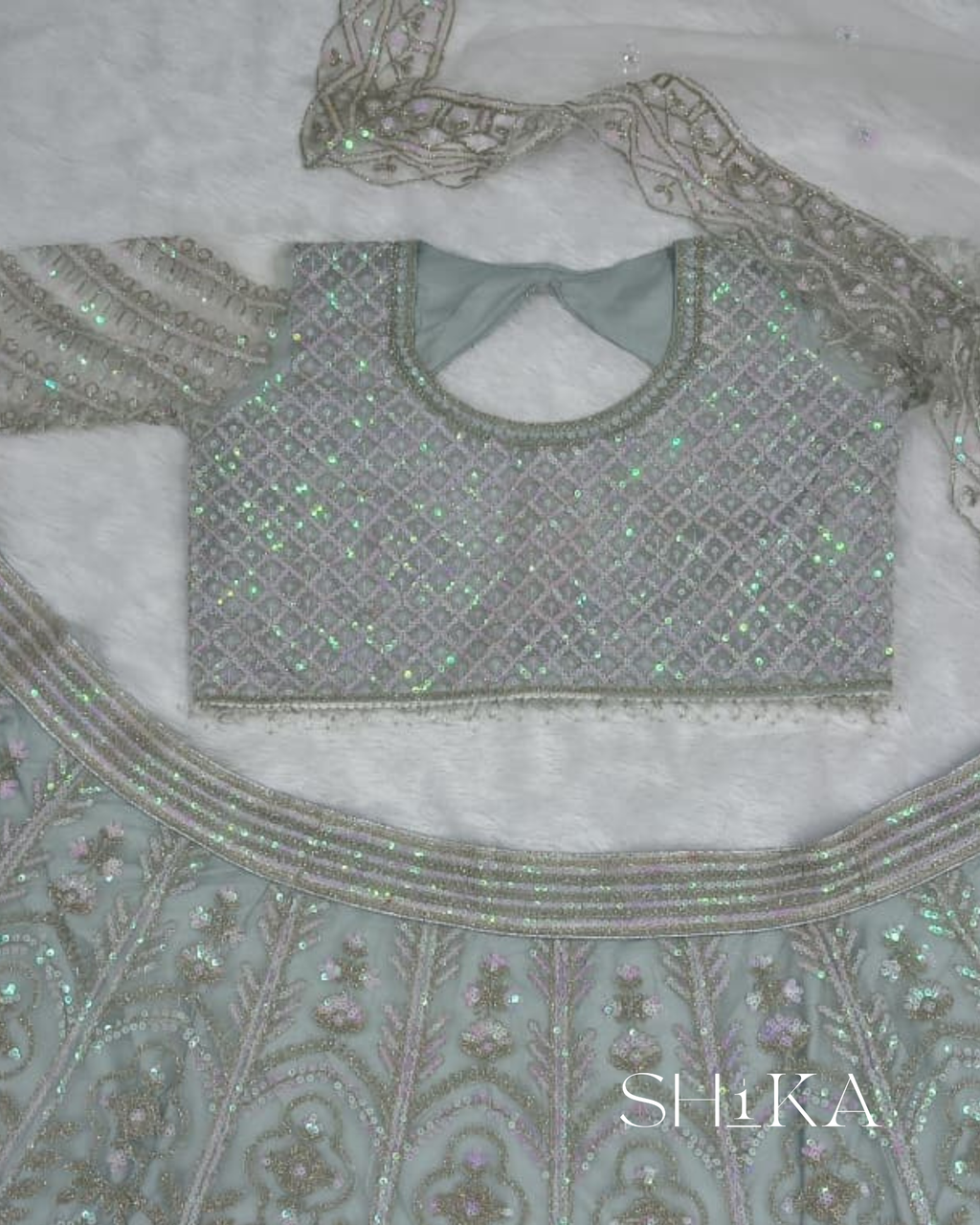 Crystal Wave Lehenga