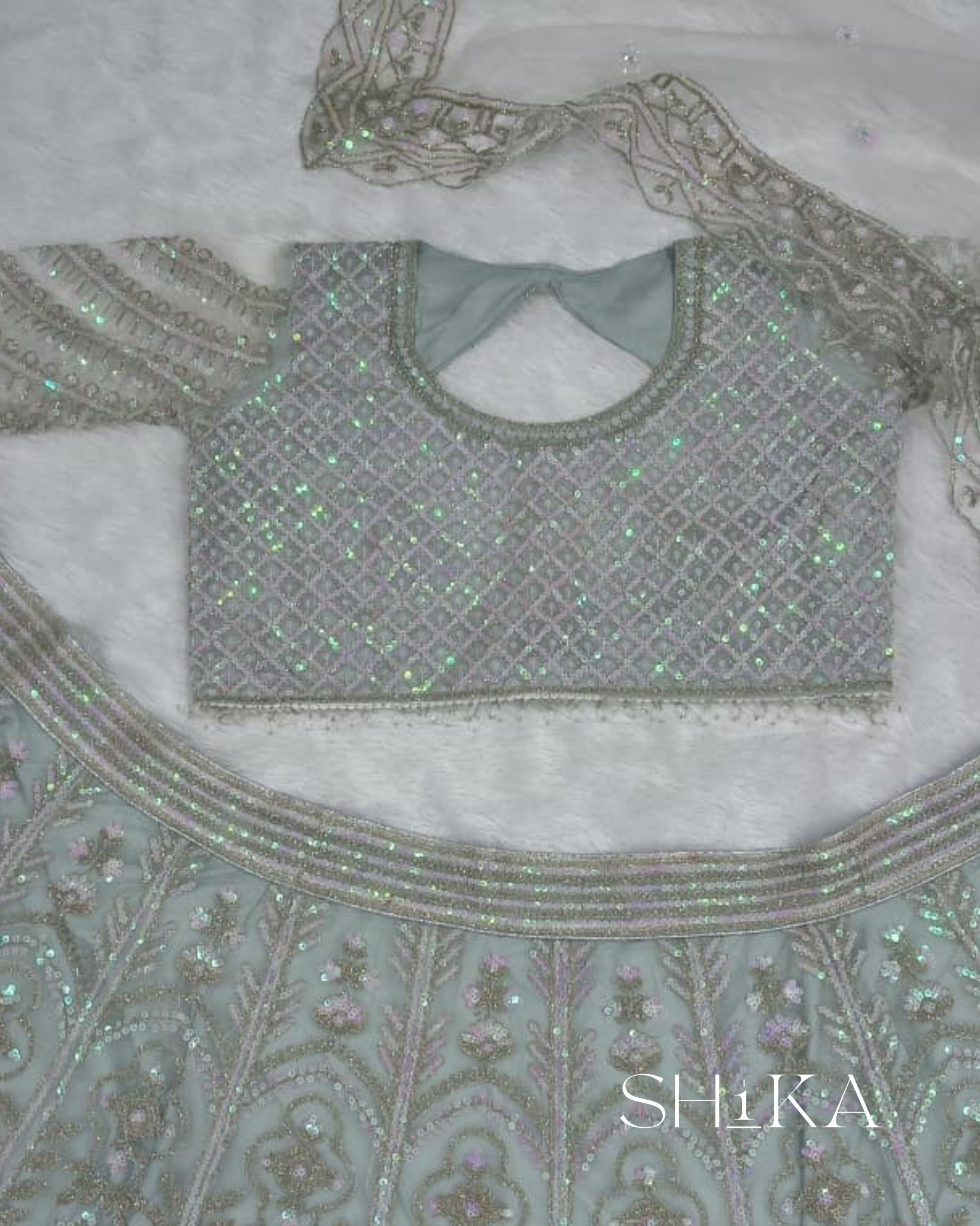 Crystal Wave Lehenga