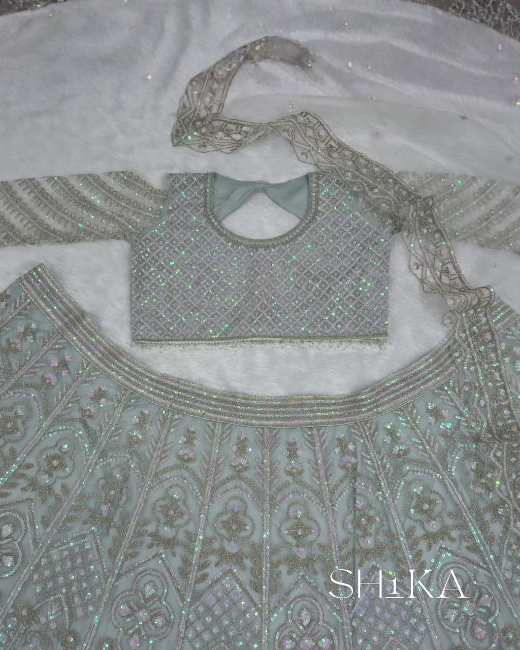 Crystal Wave Lehenga