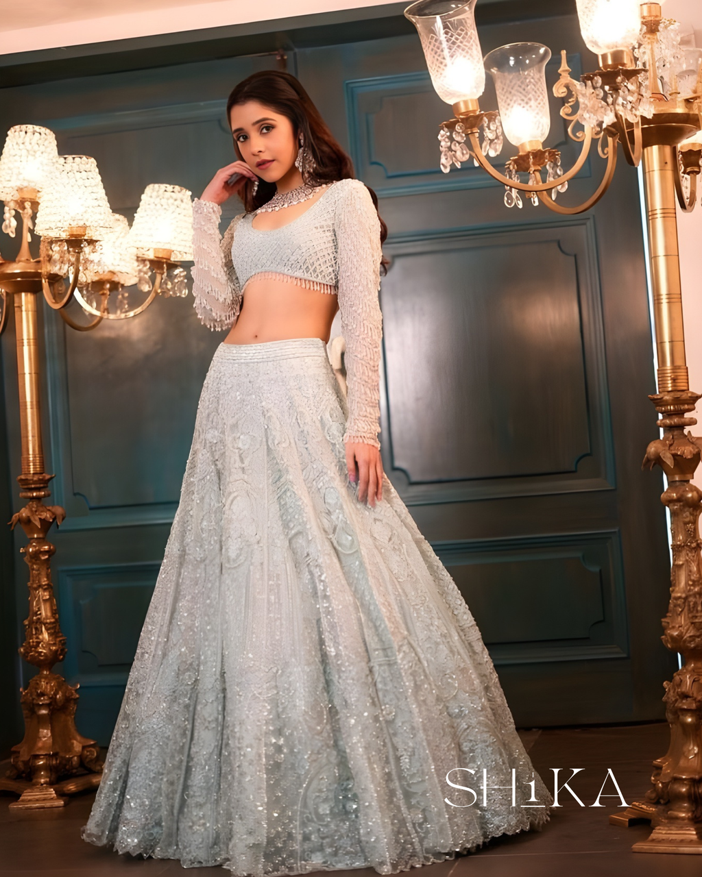 Crystal Wave Lehenga