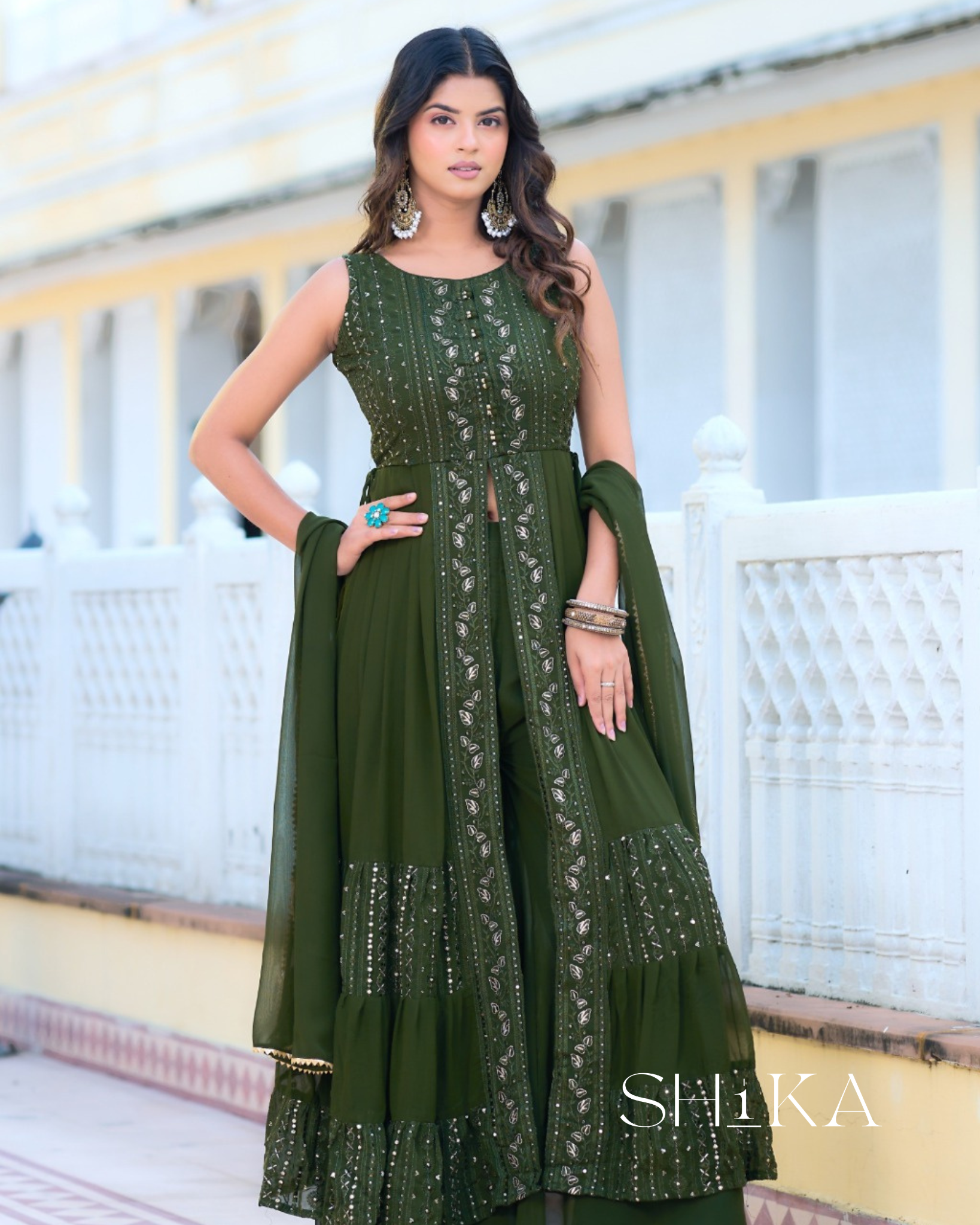 Emerald Jewel Anarkali