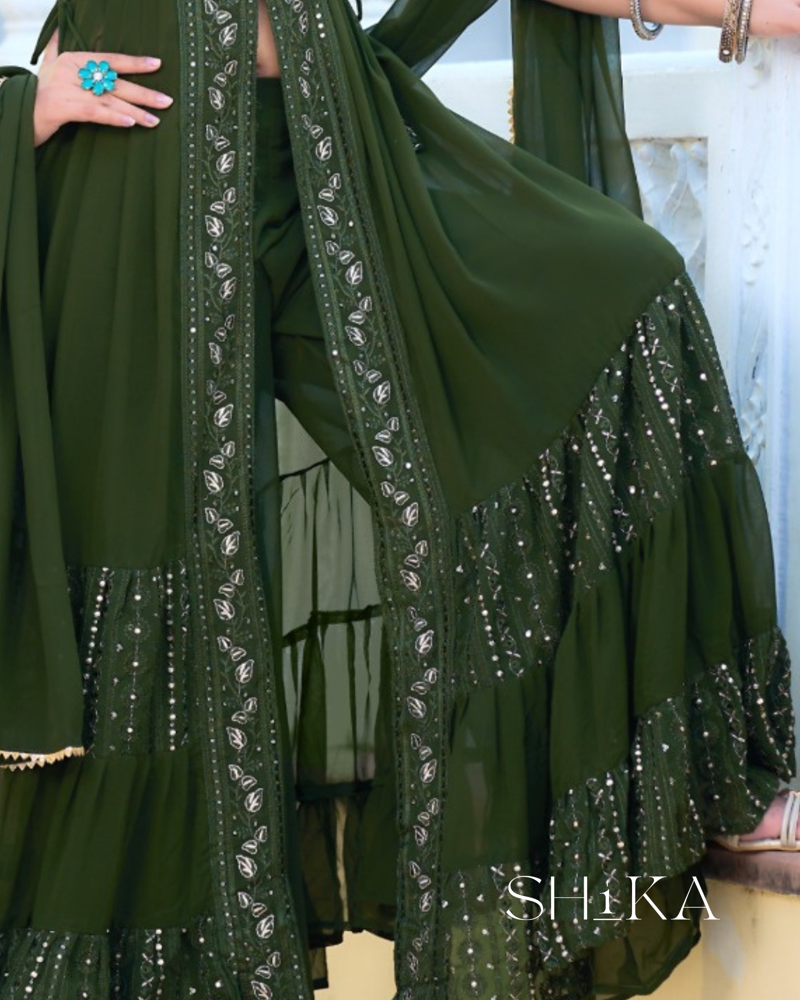 Emerald Jewel Anarkali
