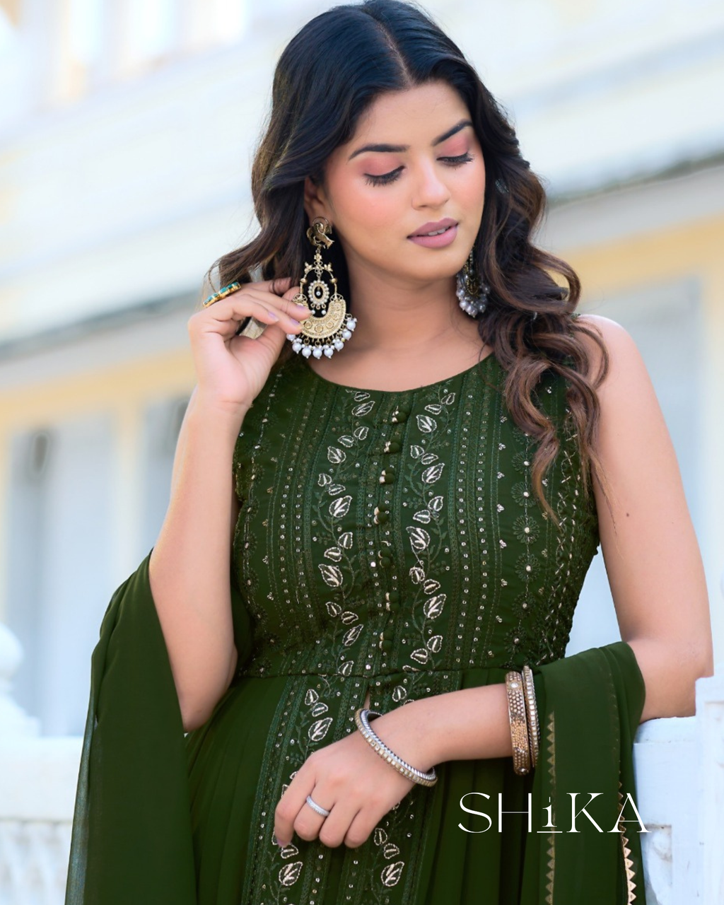 Emerald Jewel Anarkali