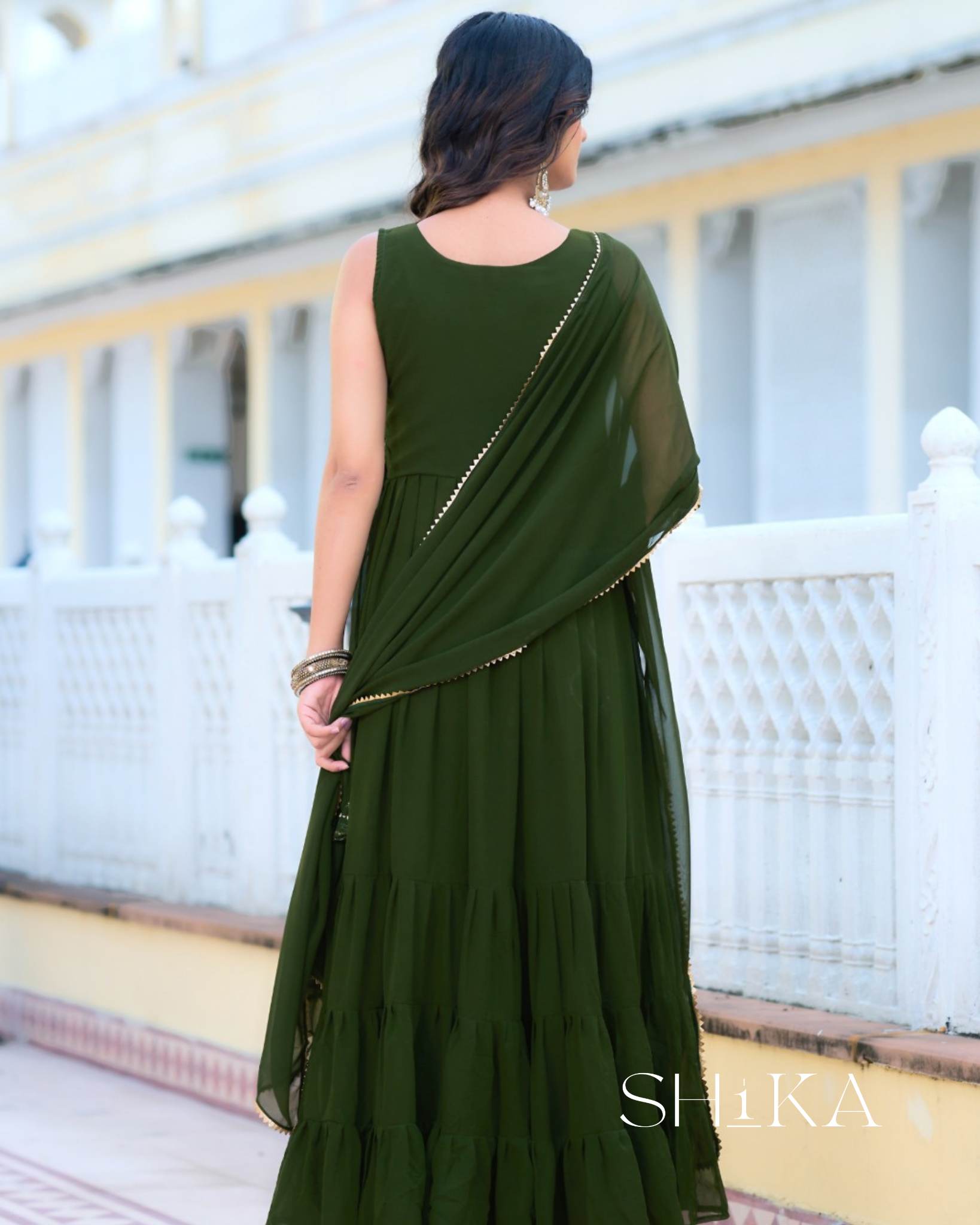 Emerald Jewel Anarkali