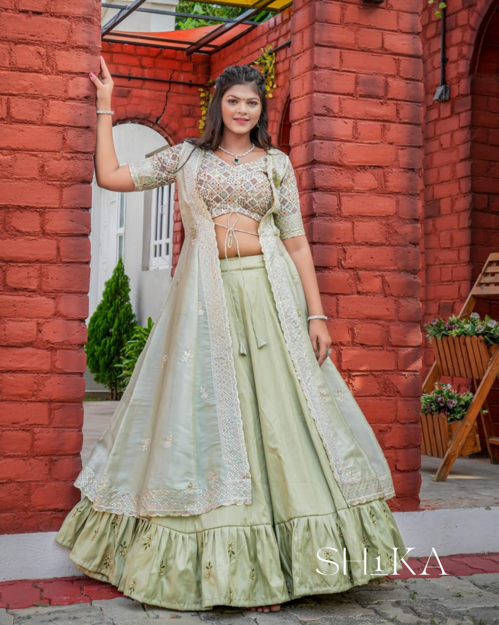 Frozen Orchid Lehenga