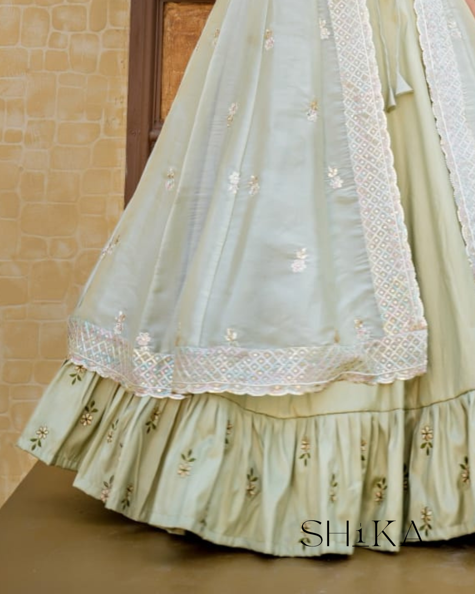 Frozen Orchid Lehenga