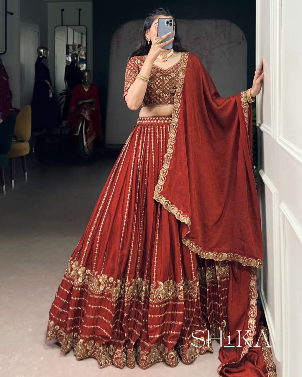 Golden Spice Lehenga
