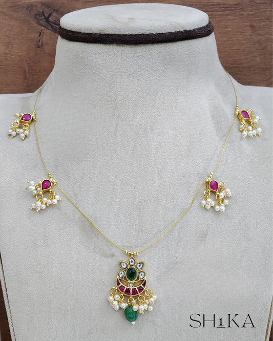 Harita Kamala Kundan Invisible Necklace