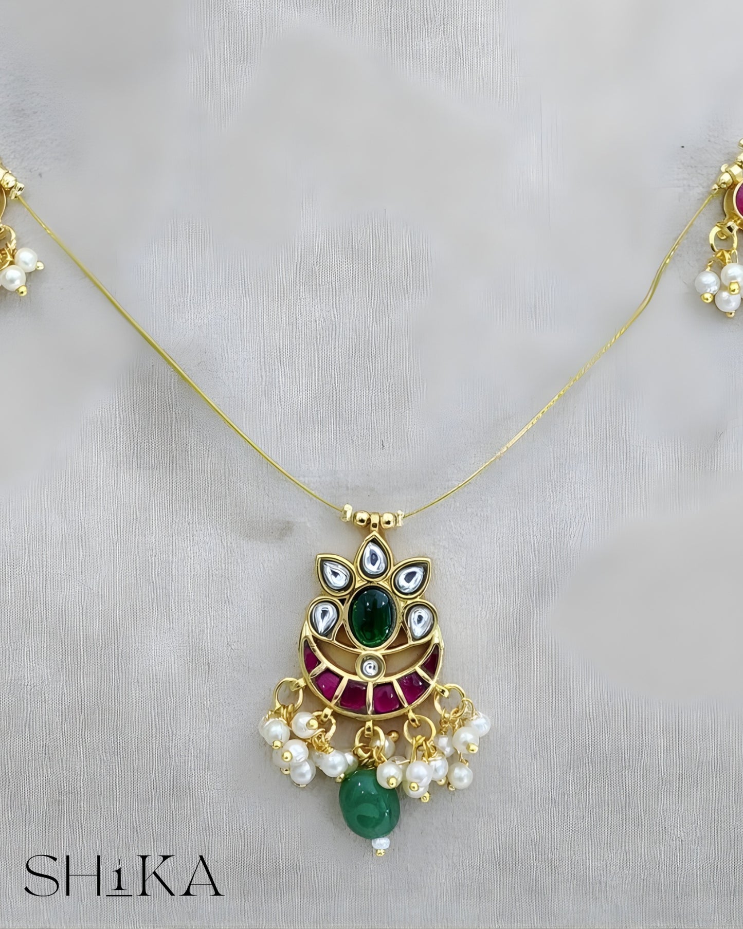 Harita Kamala Kundan Invisible Necklace