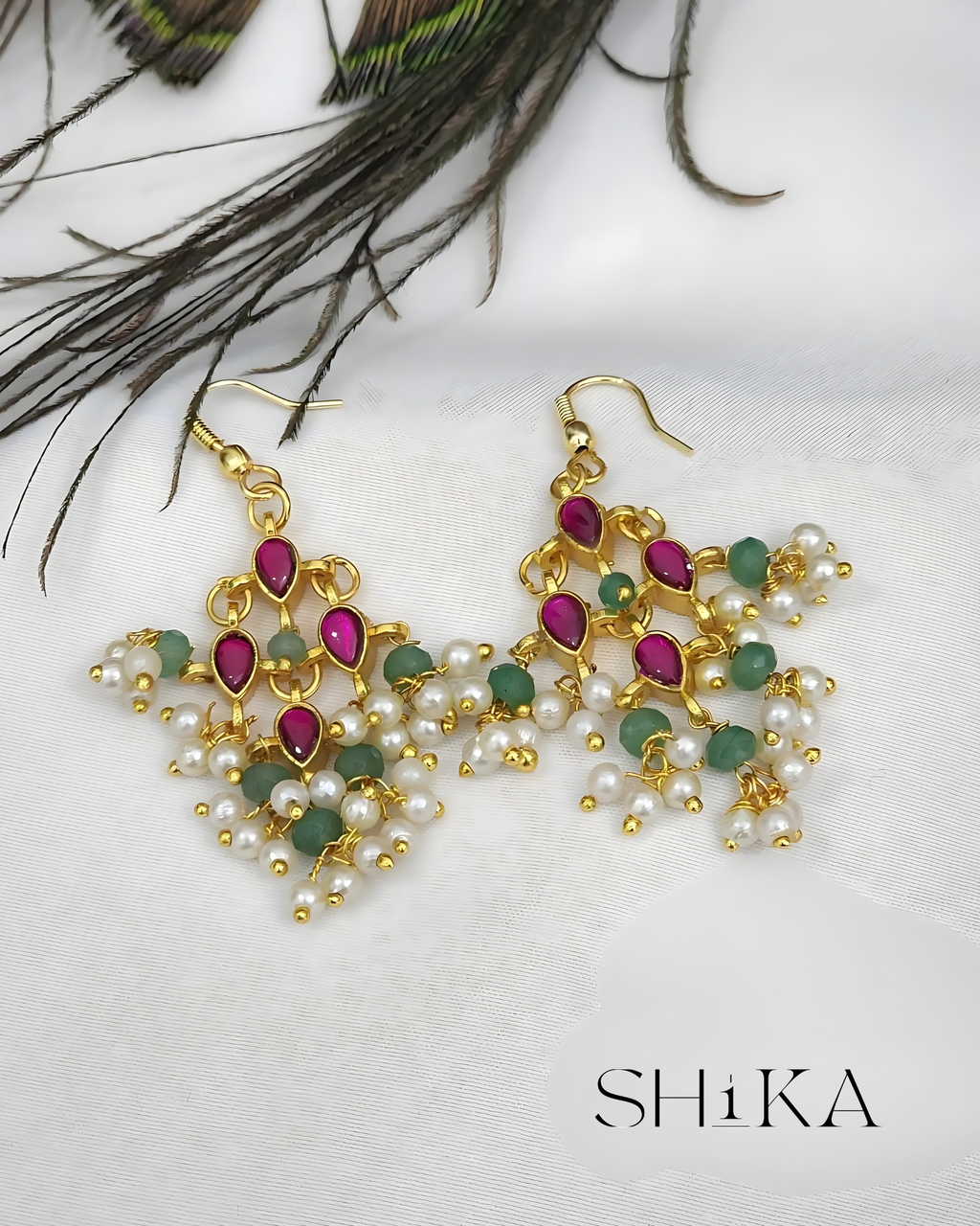 Jadau Kundan Drop Earrings