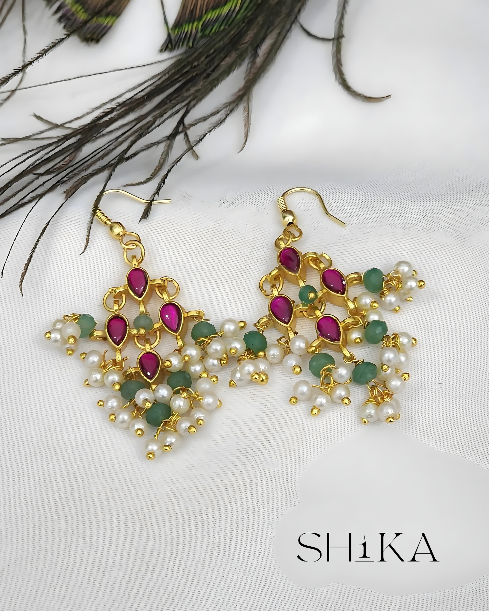 Jadau Kundan Drop Earrings