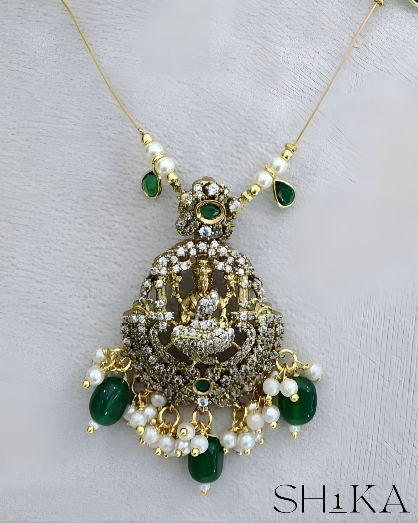 Lakshmi Devi Pearl Invisible Necklace