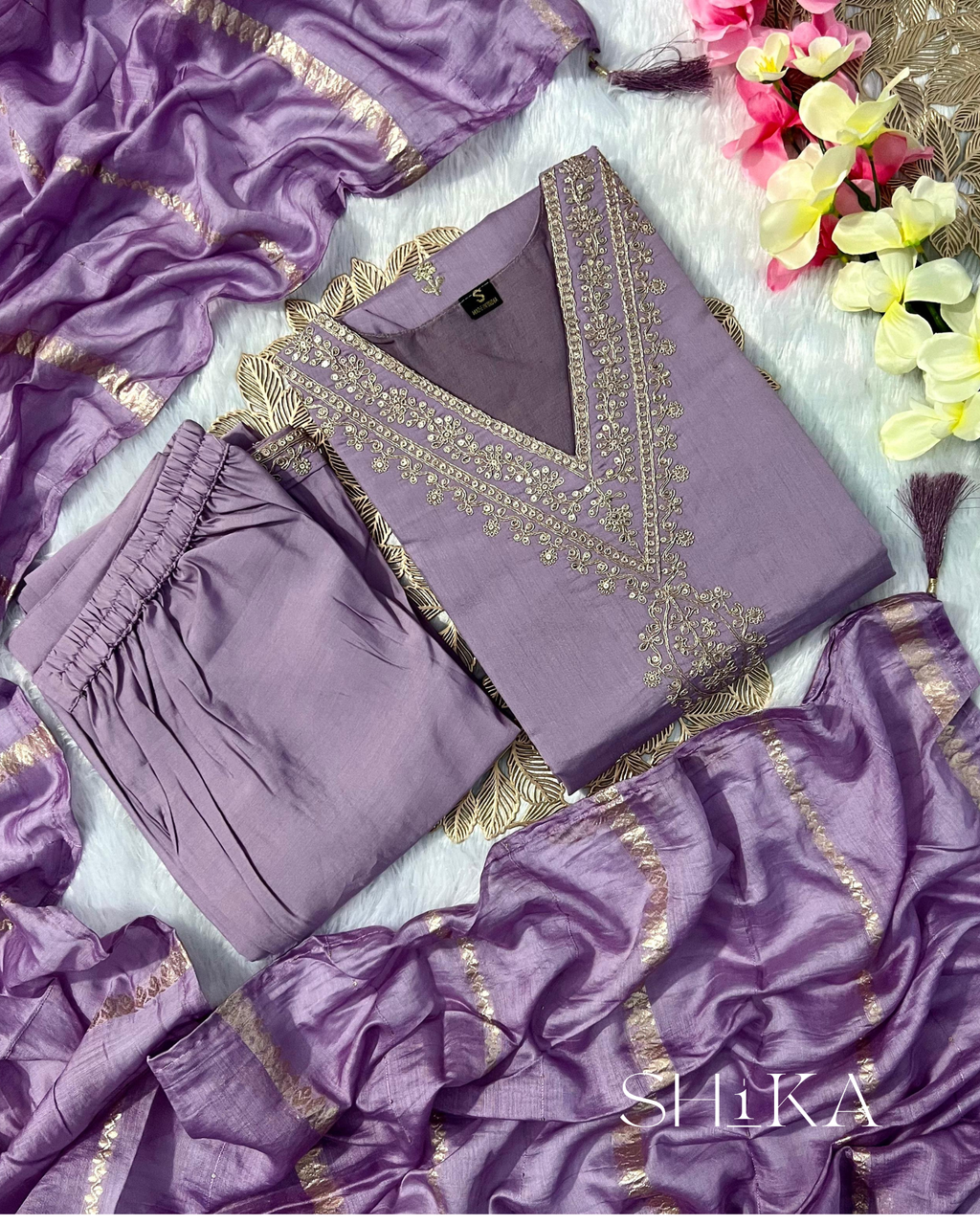 Lavender Twilight Kurti Set