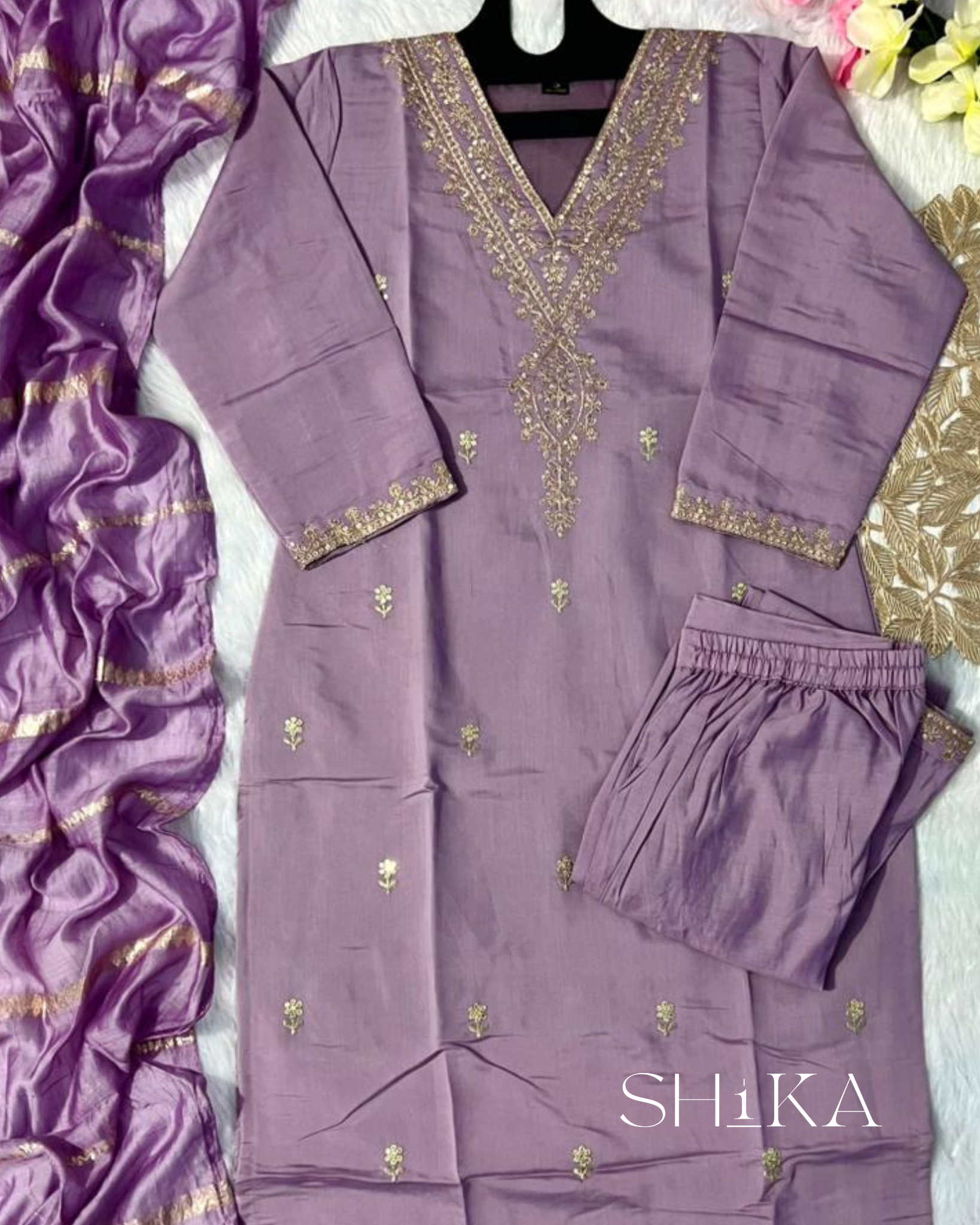 Lavender Twilight Kurti Set