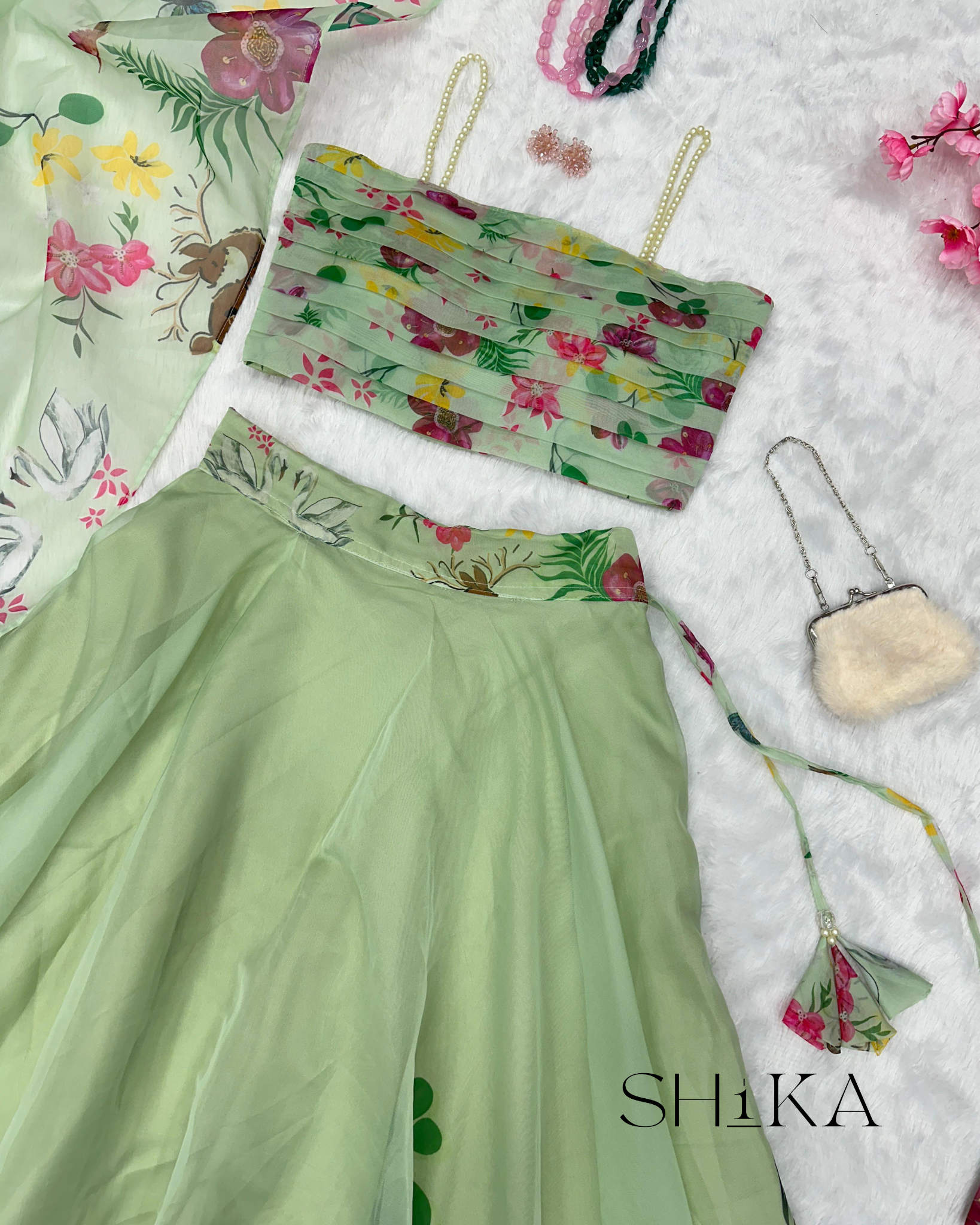 Lichen Floral Lehenga