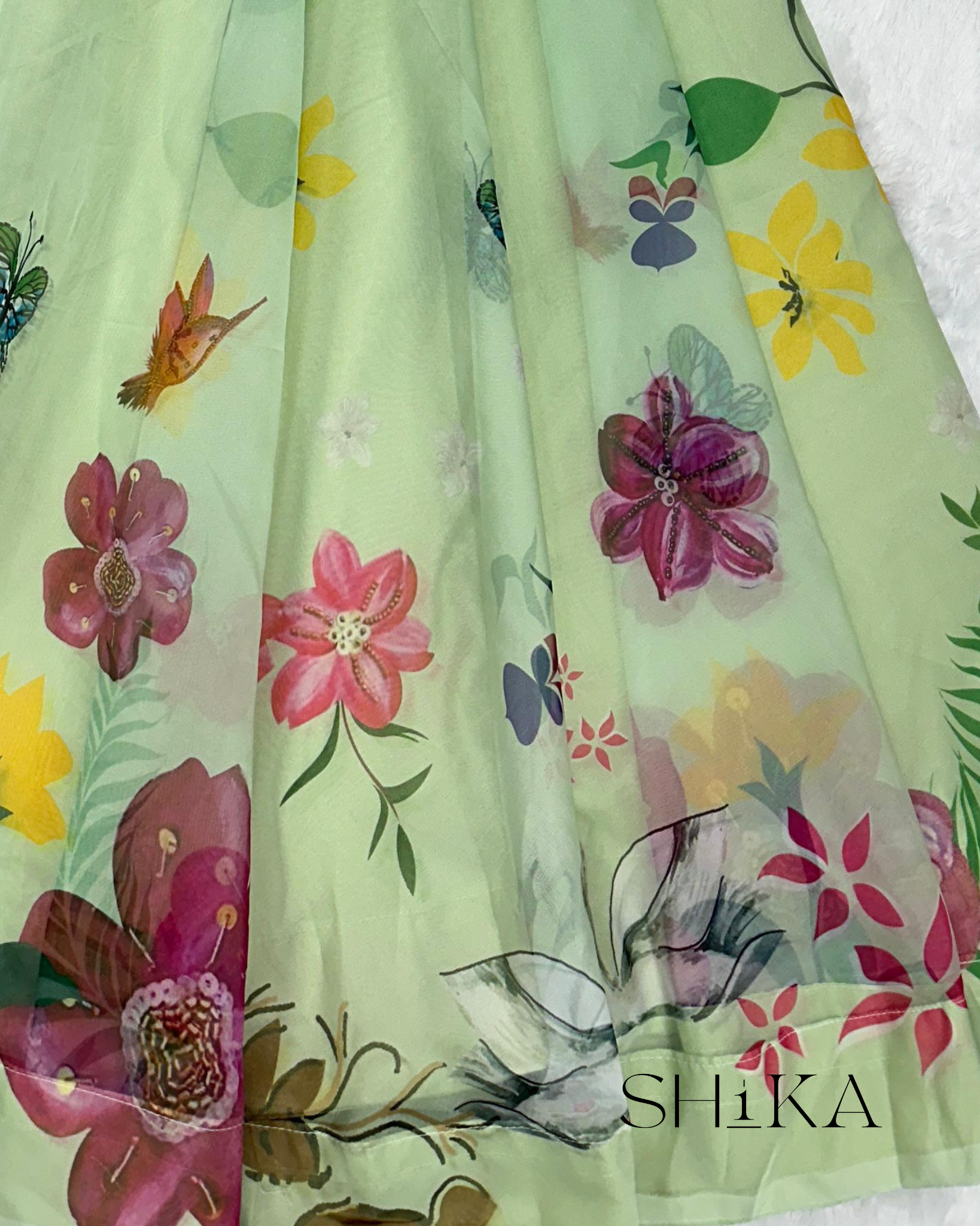 Lichen Floral Lehenga