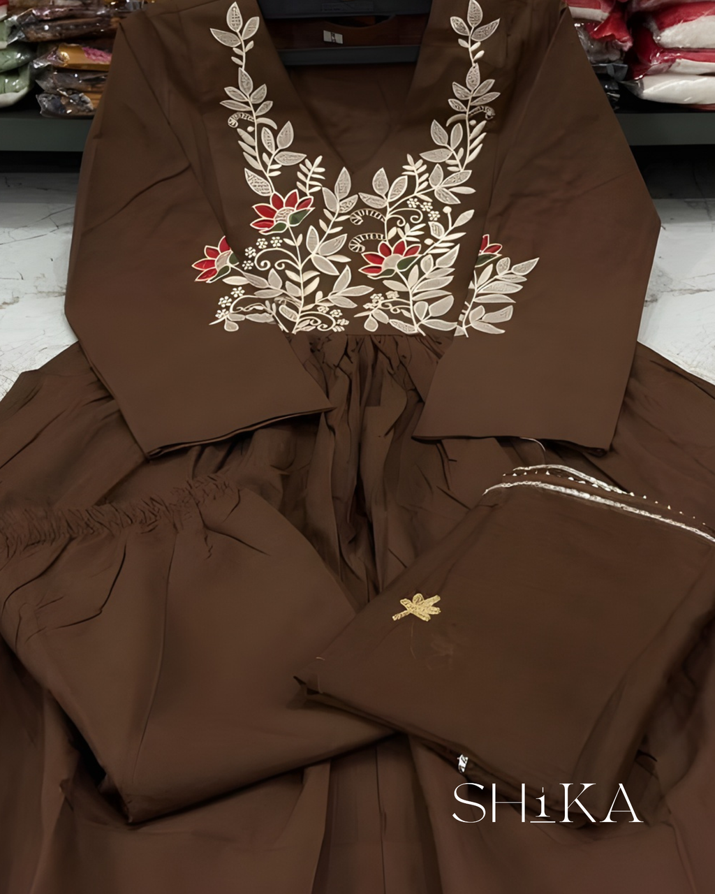 Mocha Luxe Anarkali