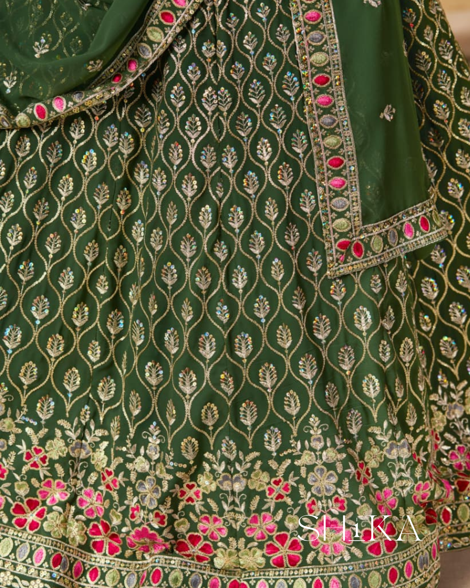 Sage Mist Lehenga