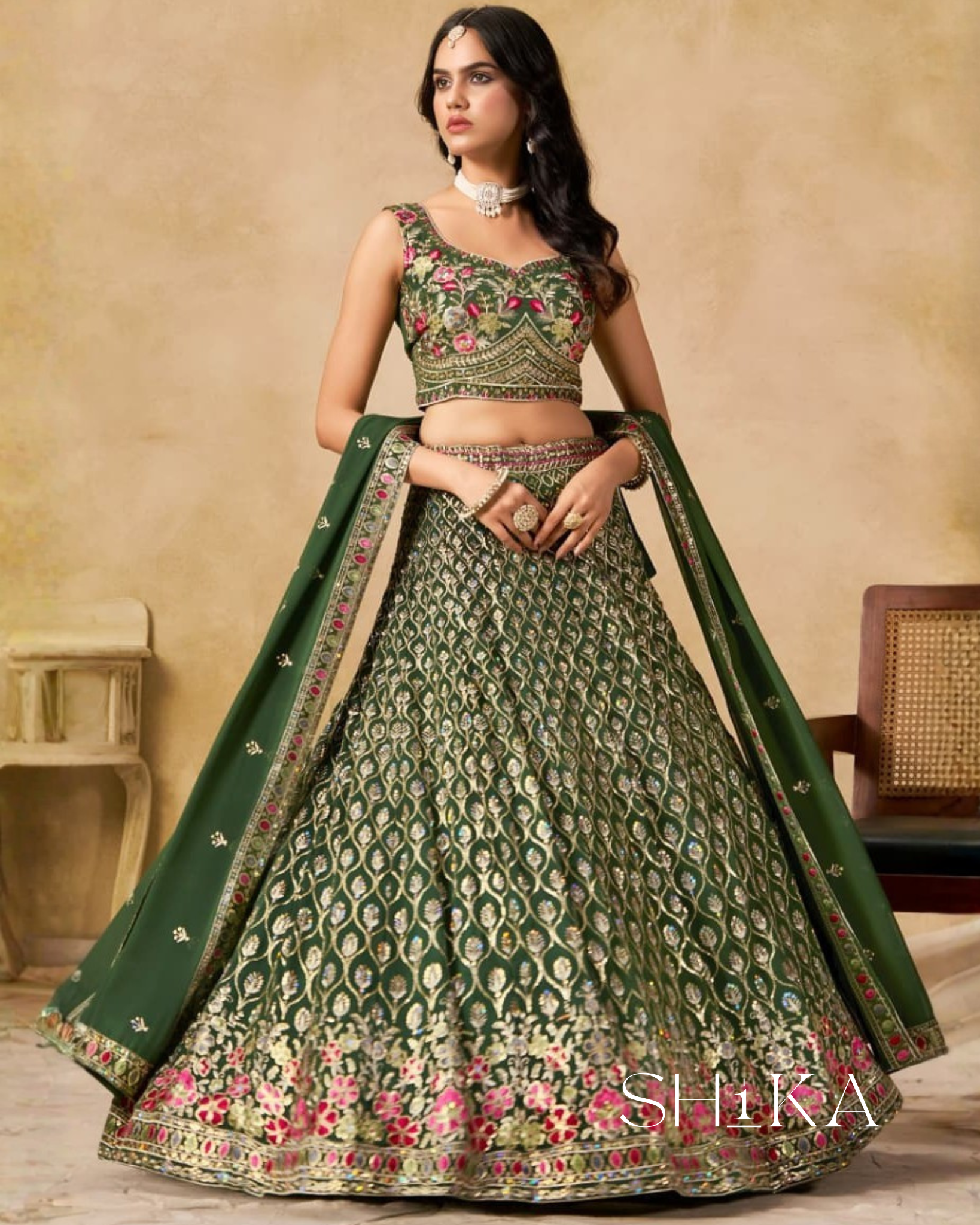 Sage Mist Lehenga