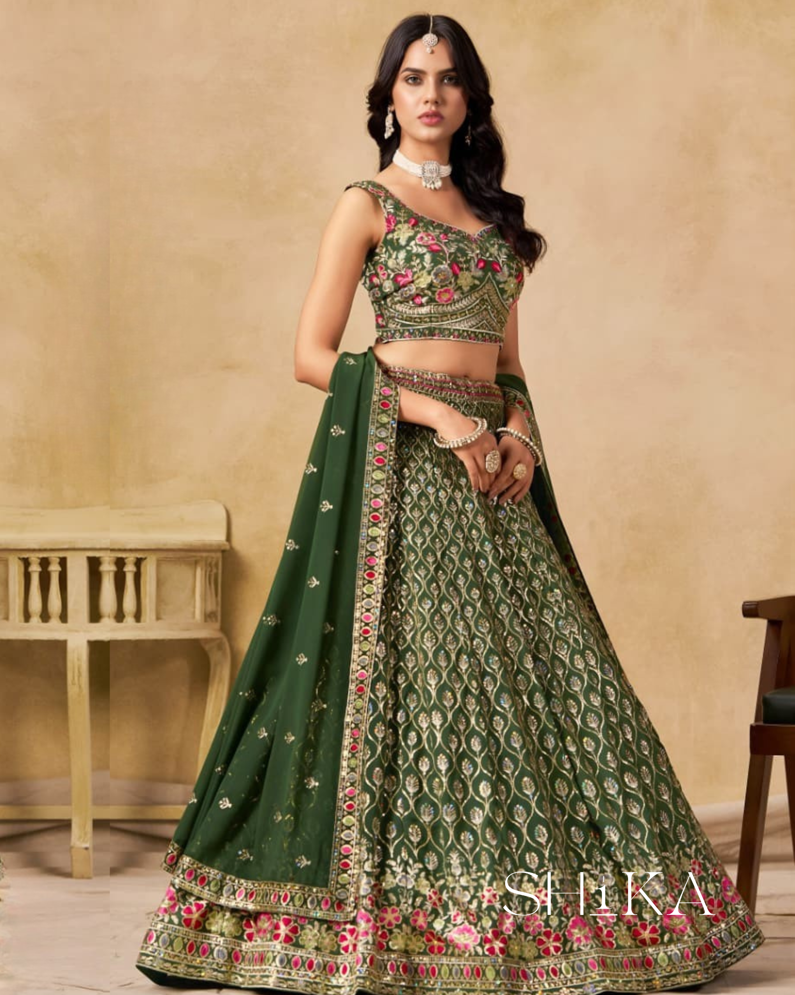 Sage Mist Lehenga