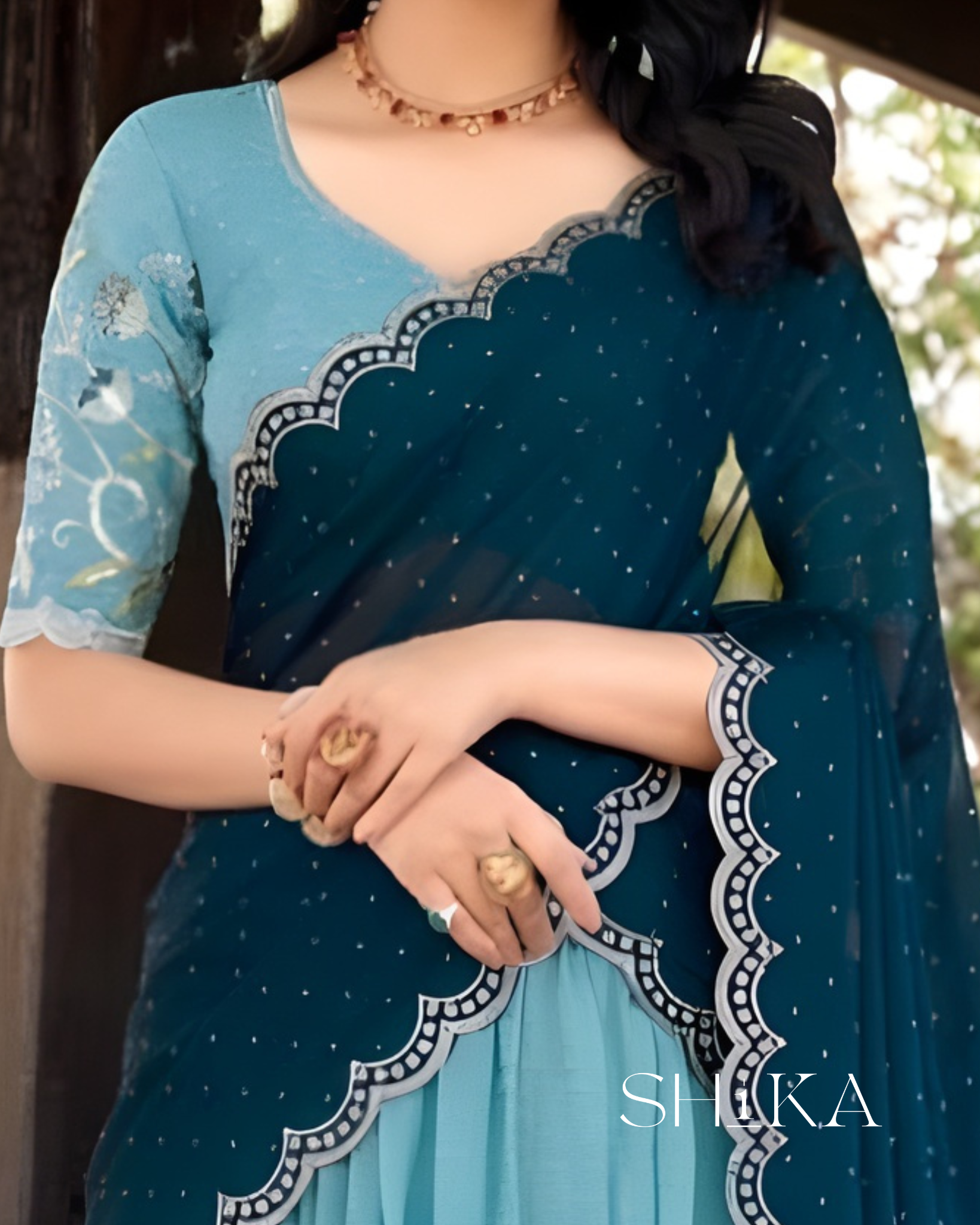 Serenity Blue Lehenga