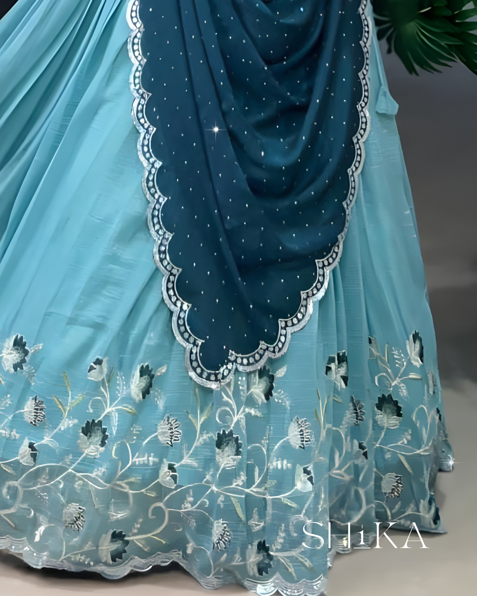 Serenity Blue Lehenga