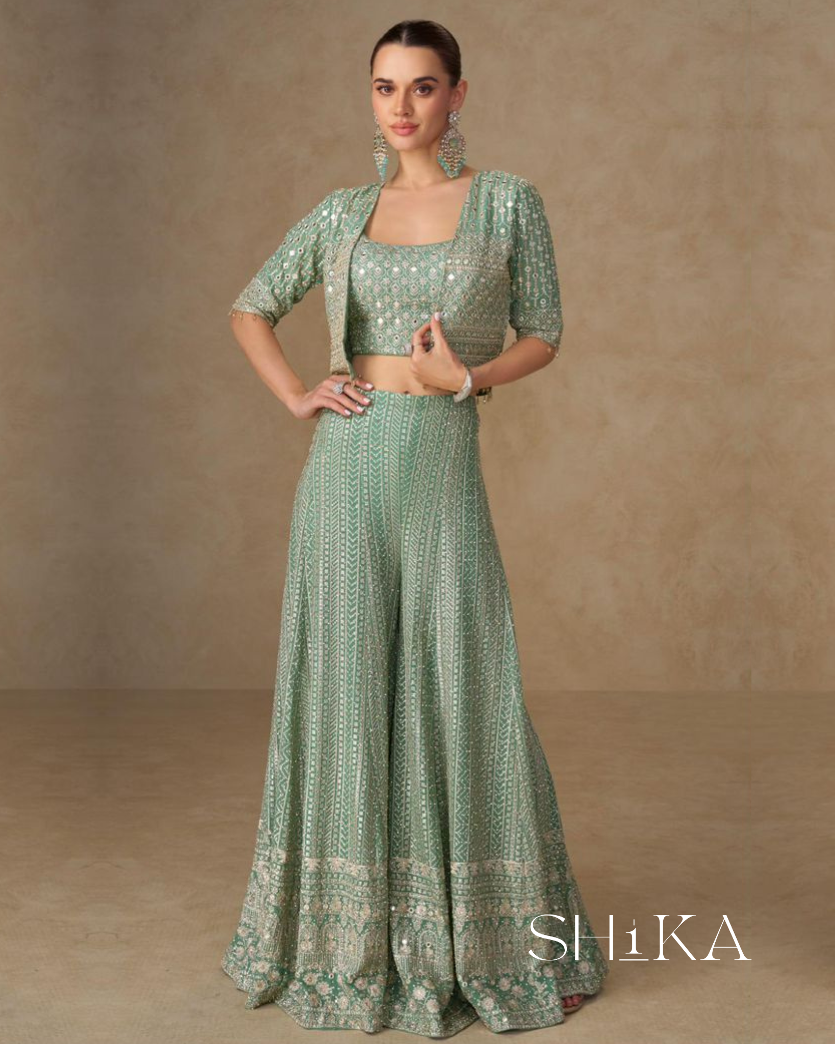 Shimmering Cascade Palazzo Set