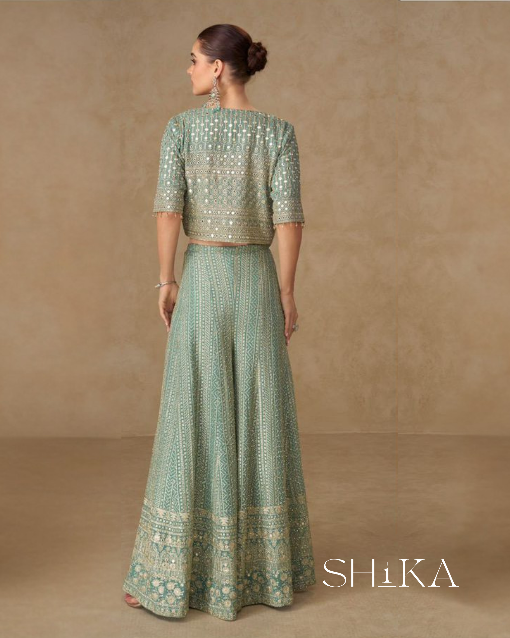 Shimmering Cascade Palazzo Set