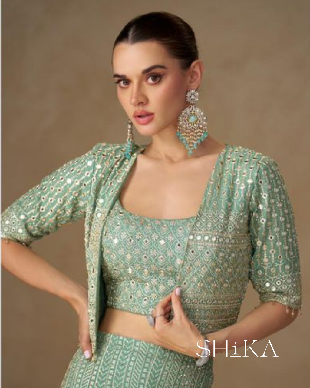 Shimmering Cascade Palazzo Set
