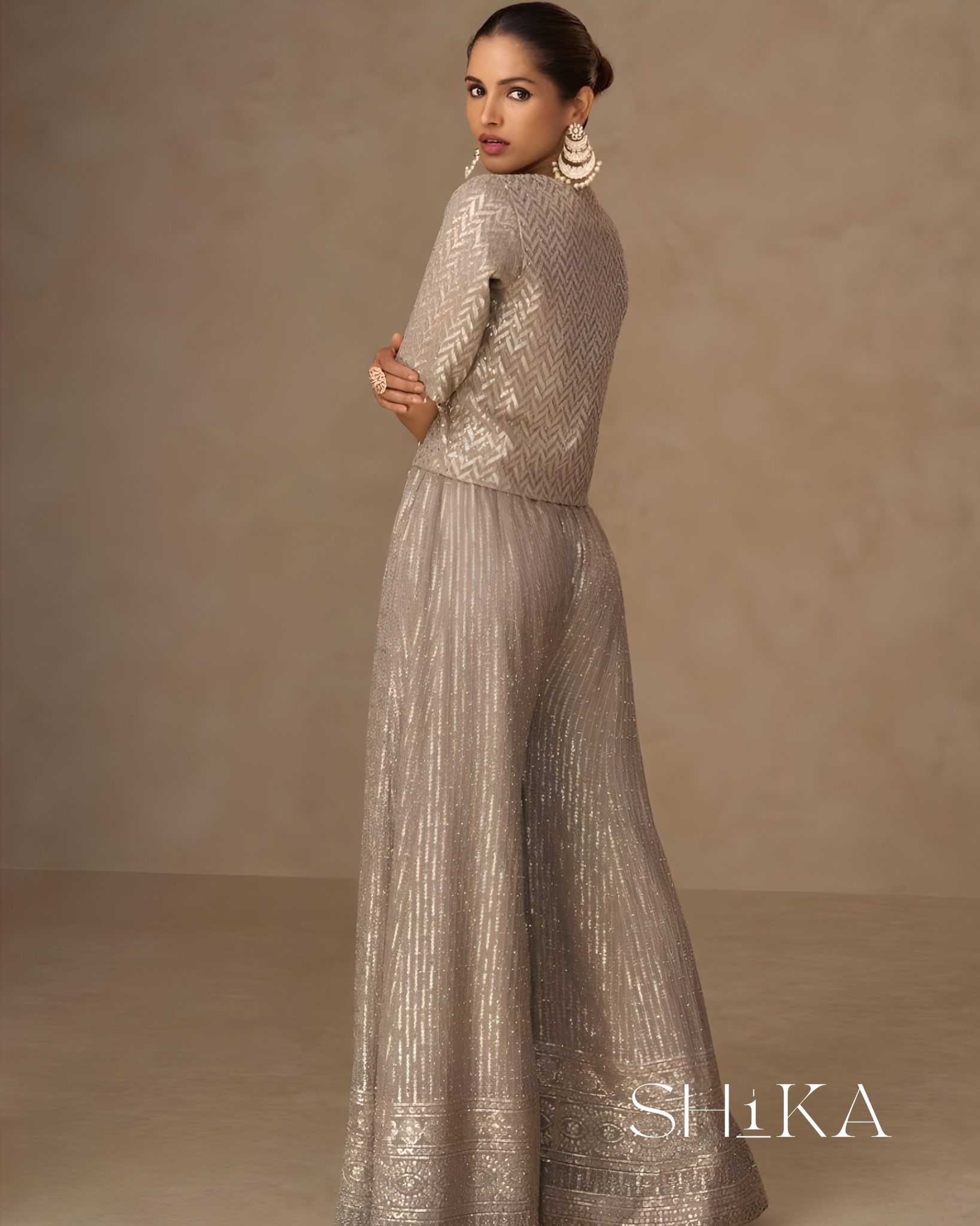 Shimmering Cascade Palazzo Set