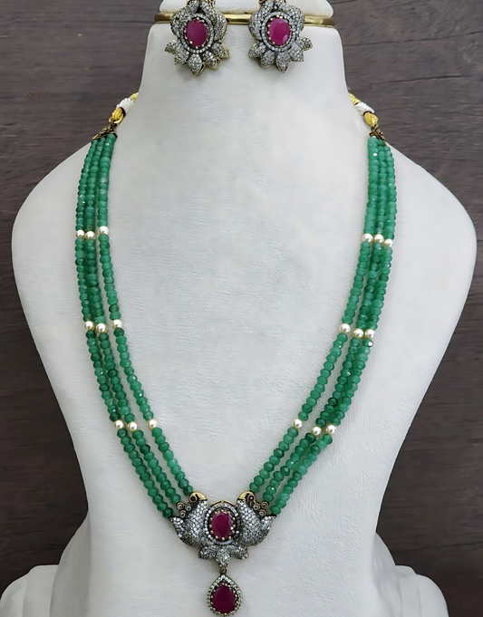 Victorian Pendant baati maala set