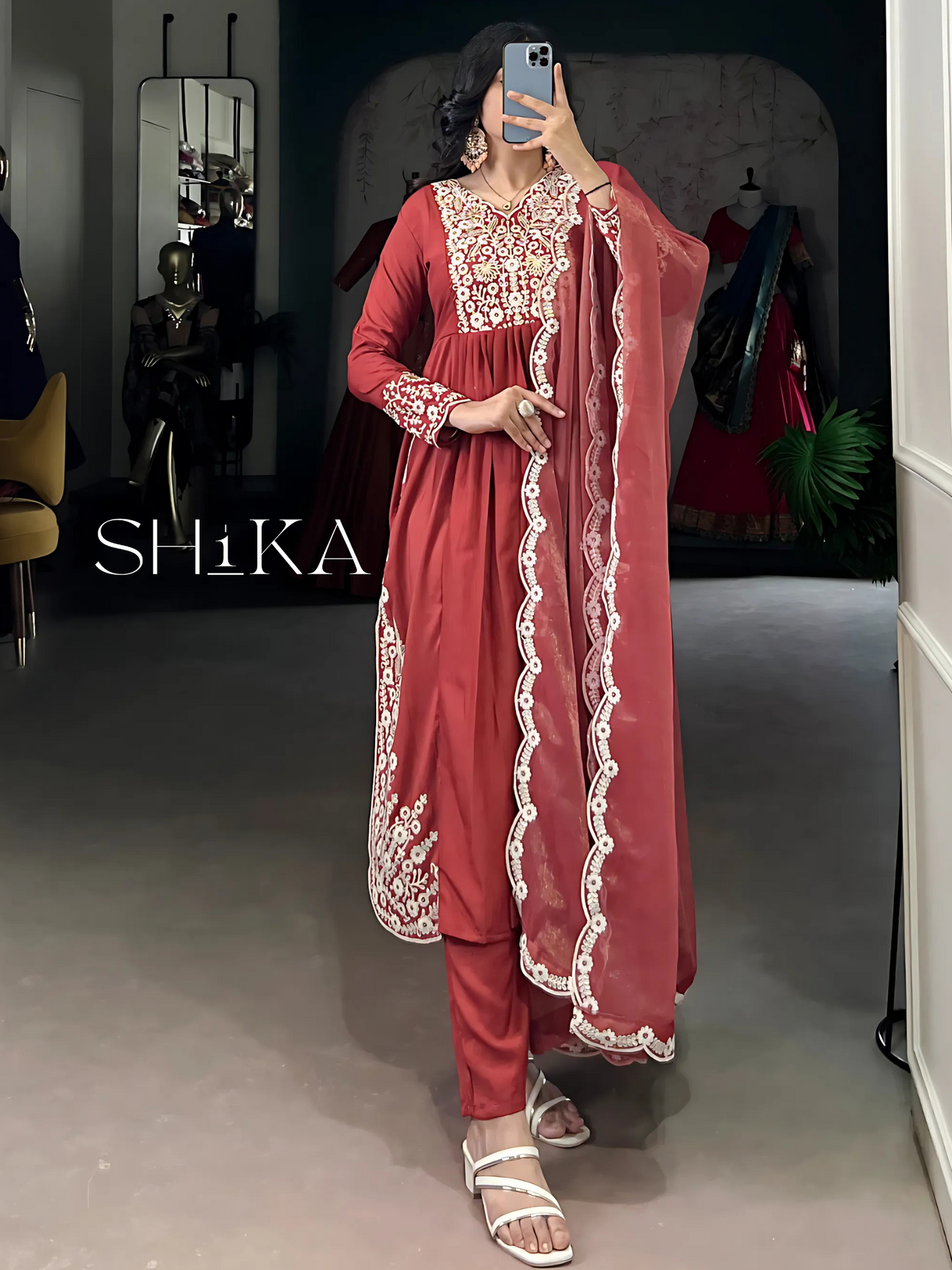 Coral Lagoon Kurti Set