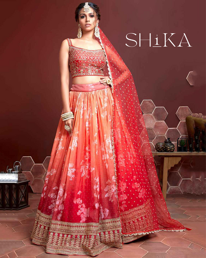Coral Luxe Lehenga