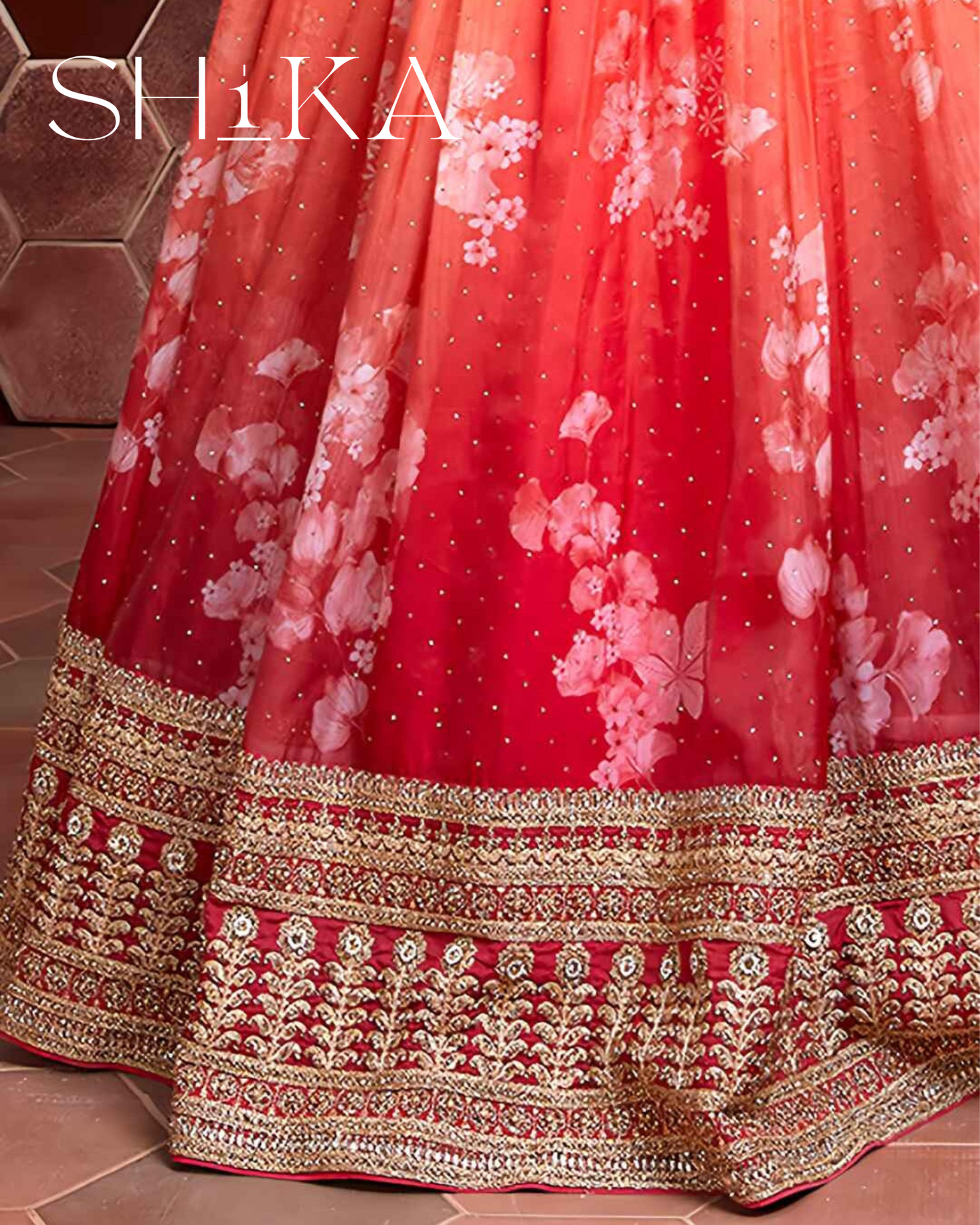 Coral Luxe Lehenga