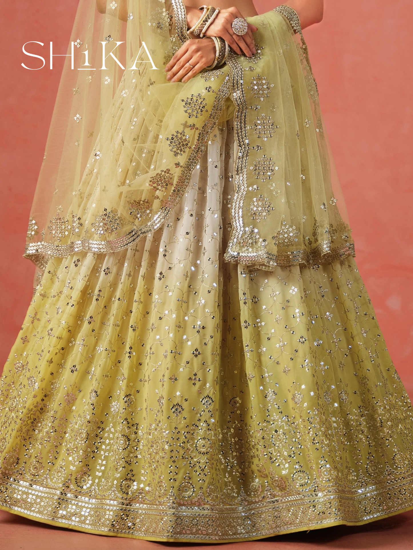 Golden Aura Lehenga